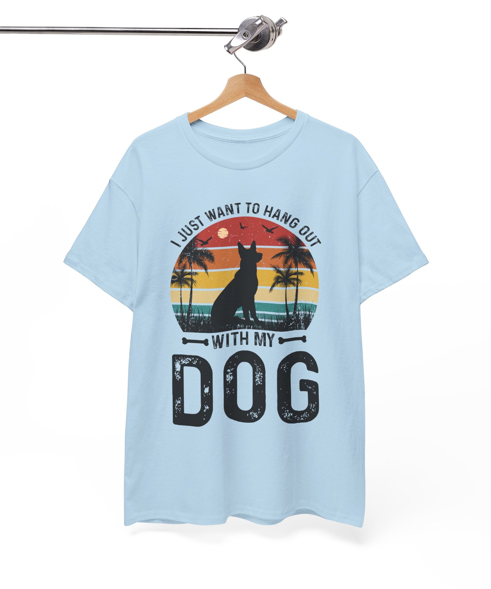 Retro Dog T-Shirt - Beach Hangout Design