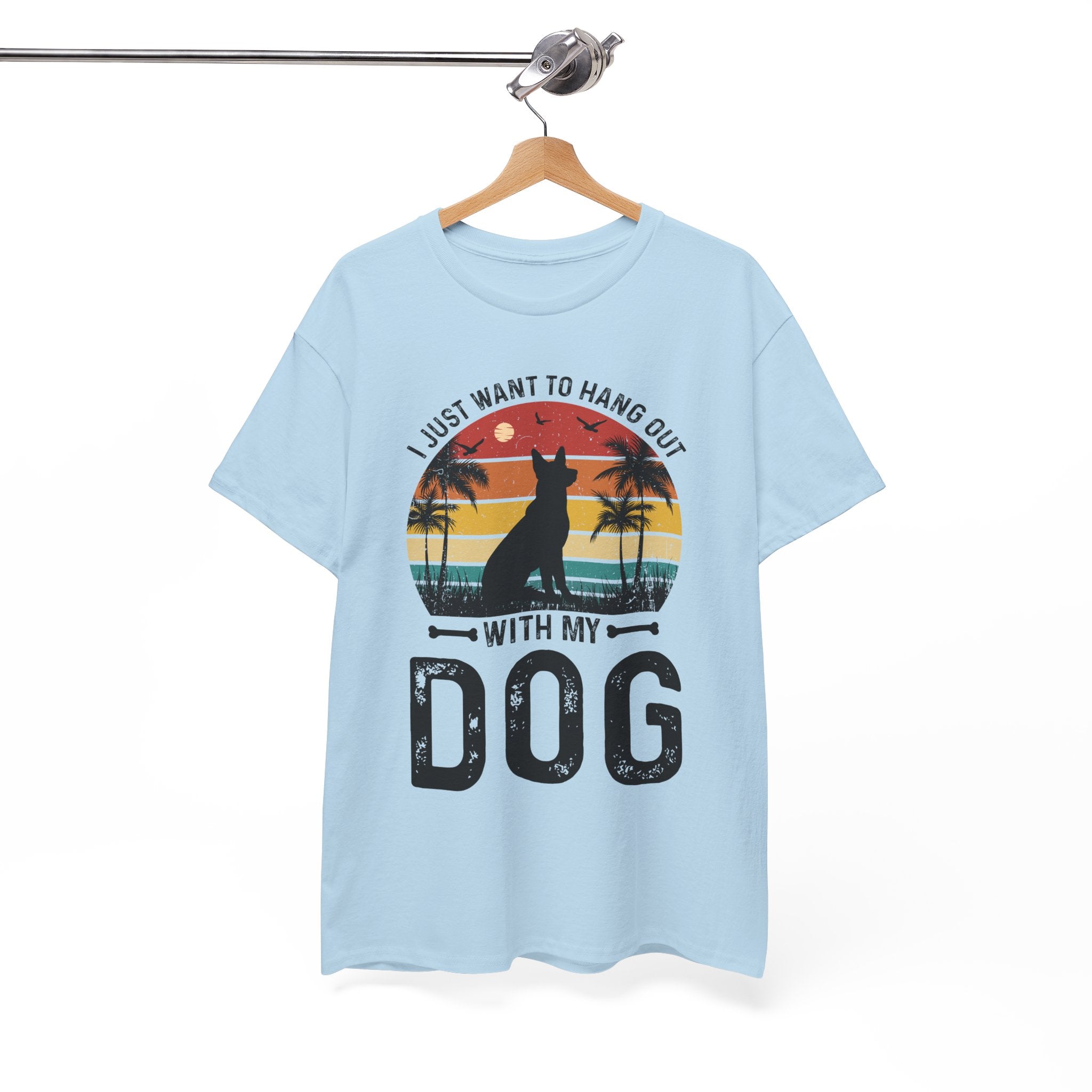 Retro Dog T-Shirt - Beach Hangout Design