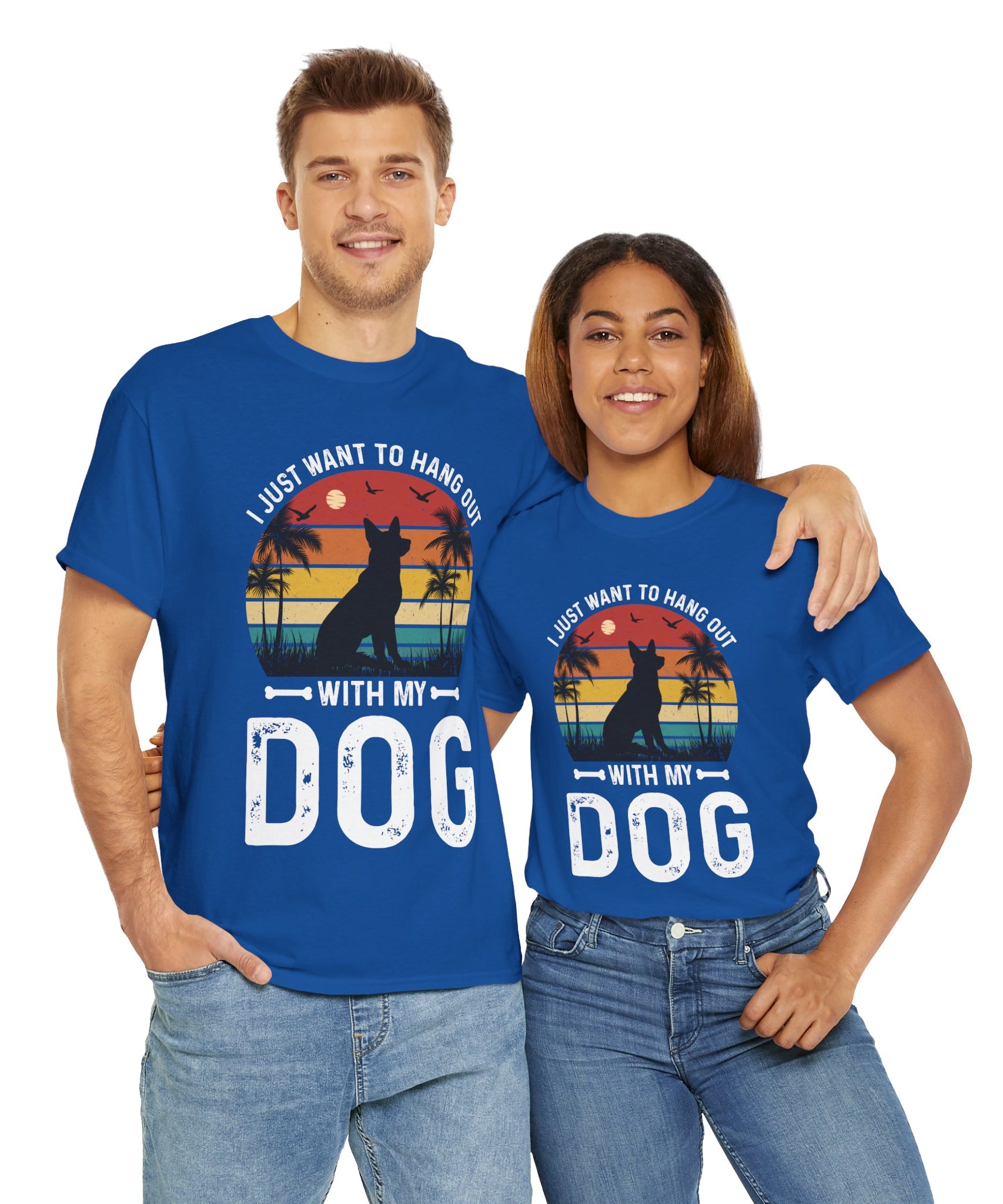 Retro Dog T-Shirt - Beach Hangout Design