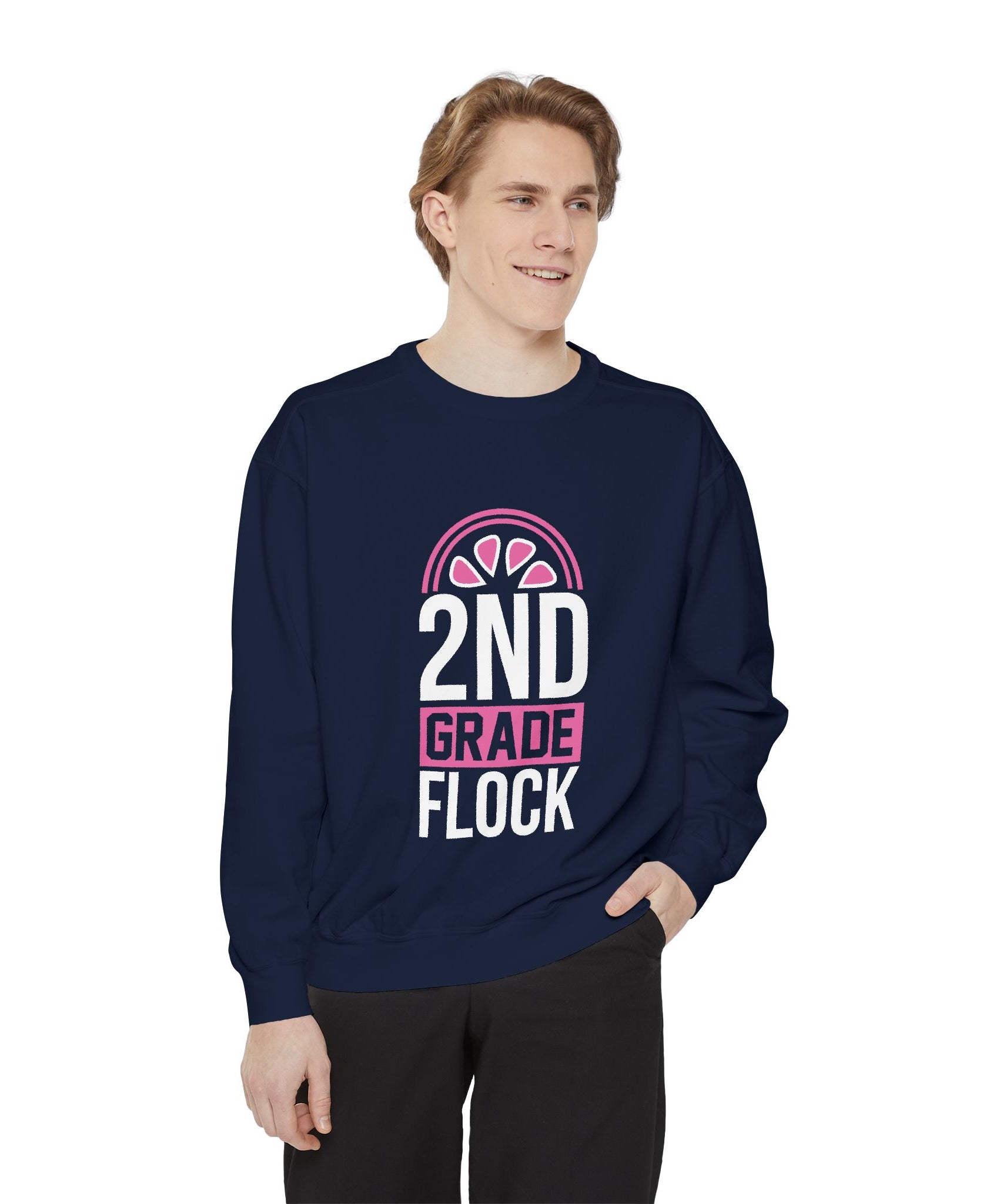 Unisex 2nd Grade Flock Sweatshirt | Perfect for Teachers, Back to School, Classroom, Gift for Kids, Cozy Style