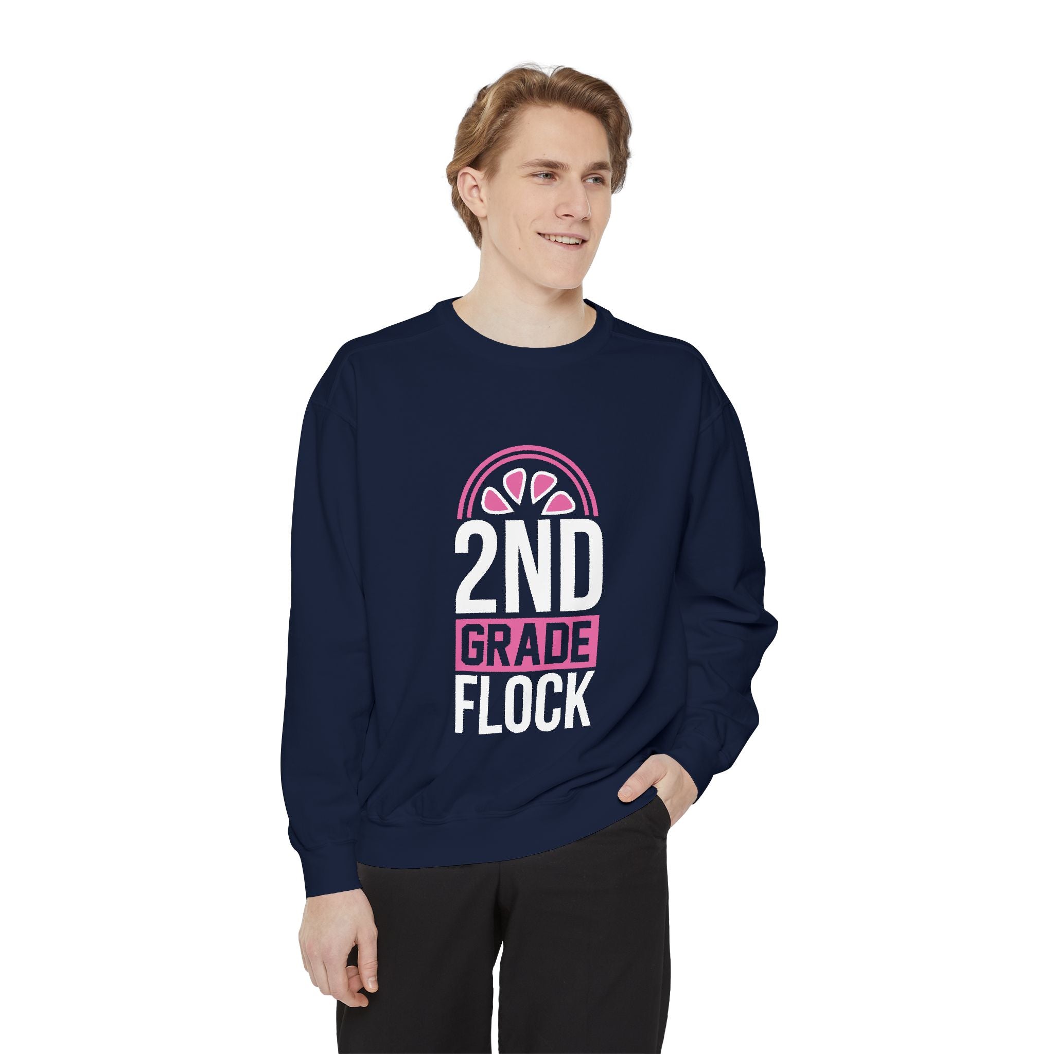 Unisex 2nd Grade Flock Sweatshirt | Perfect for Teachers, Back to School, Classroom, Gift for Kids, Cozy Style