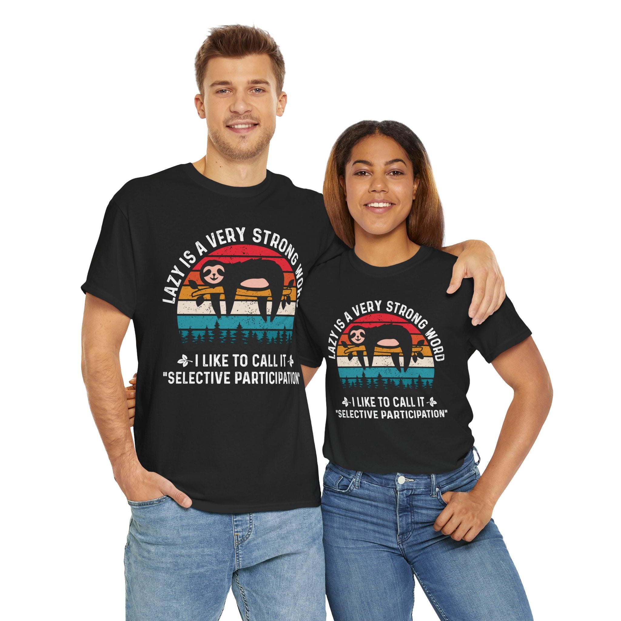 Sloth Hiking Team Retro Sunset Tee