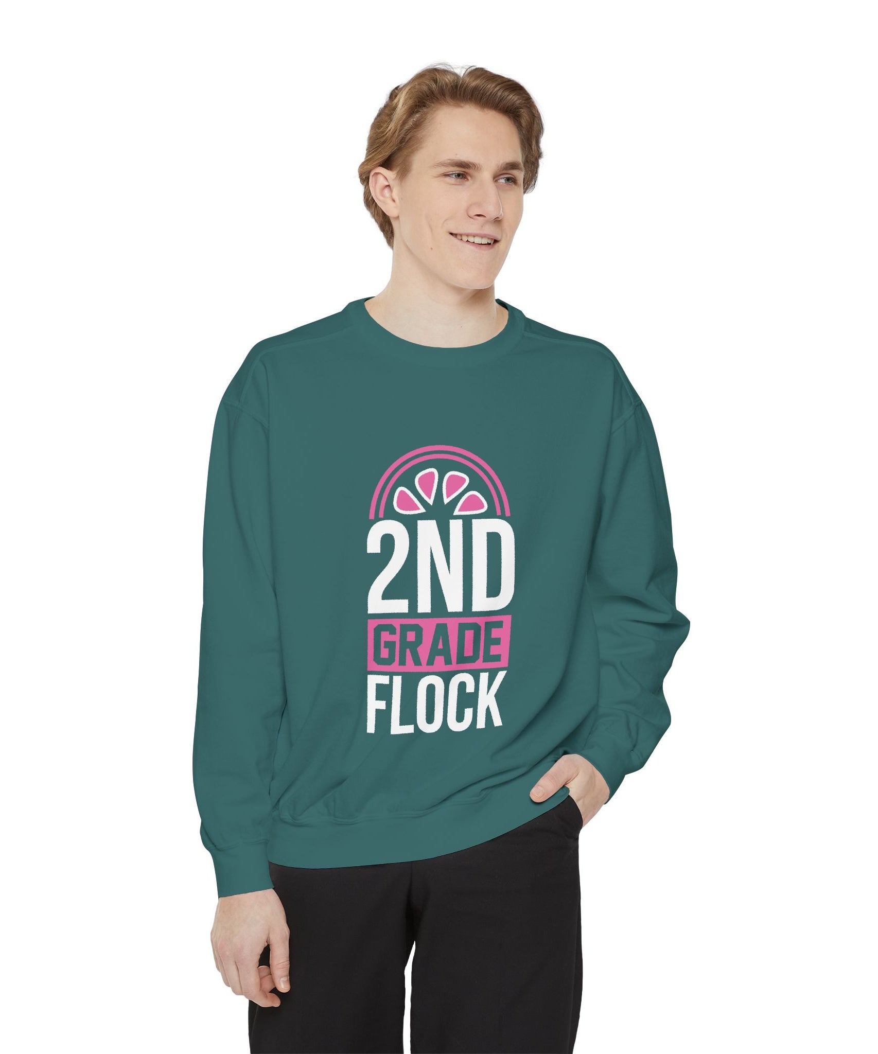 Unisex 2nd Grade Flock Sweatshirt | Perfect for Teachers, Back to School, Classroom, Gift for Kids, Cozy Style