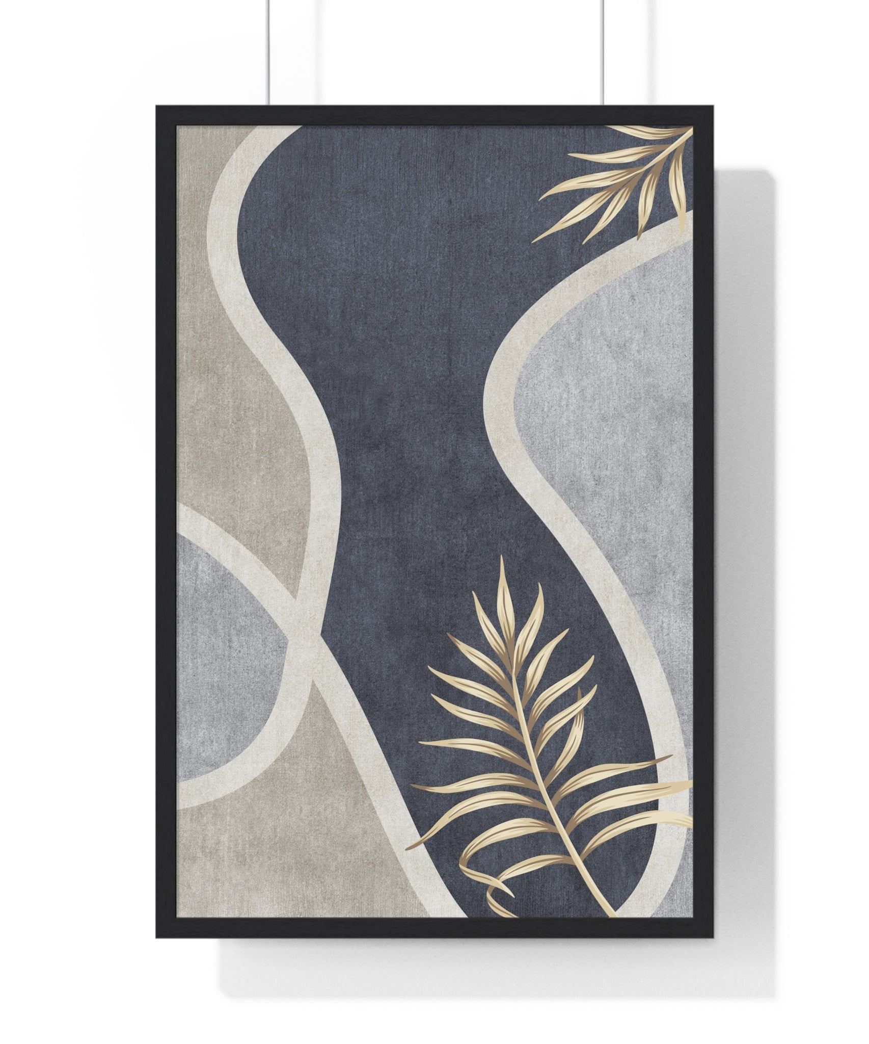 Leaf Geometric Premium Wooden Framed Poster