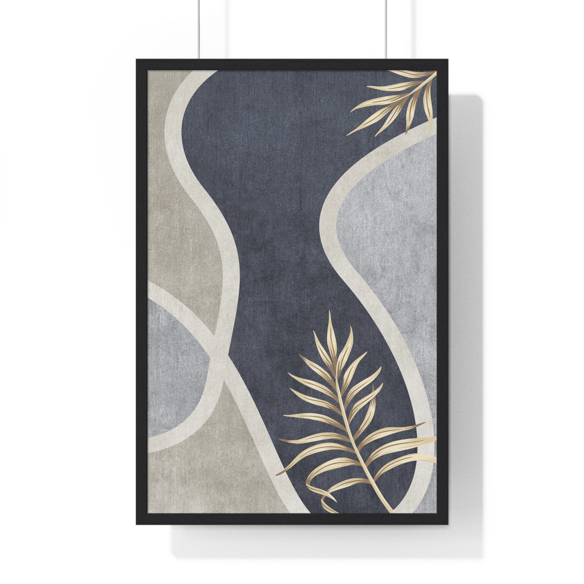 Leaf Geometric Premium Wooden Framed Poster