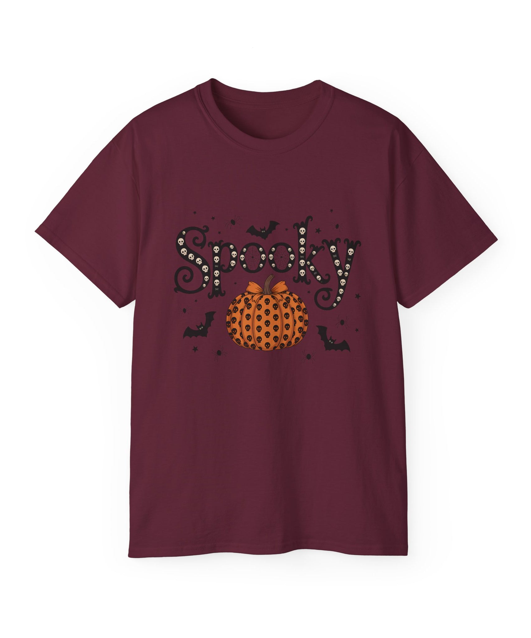 Spooky Skull Pumpkin Halloween T-Shirt