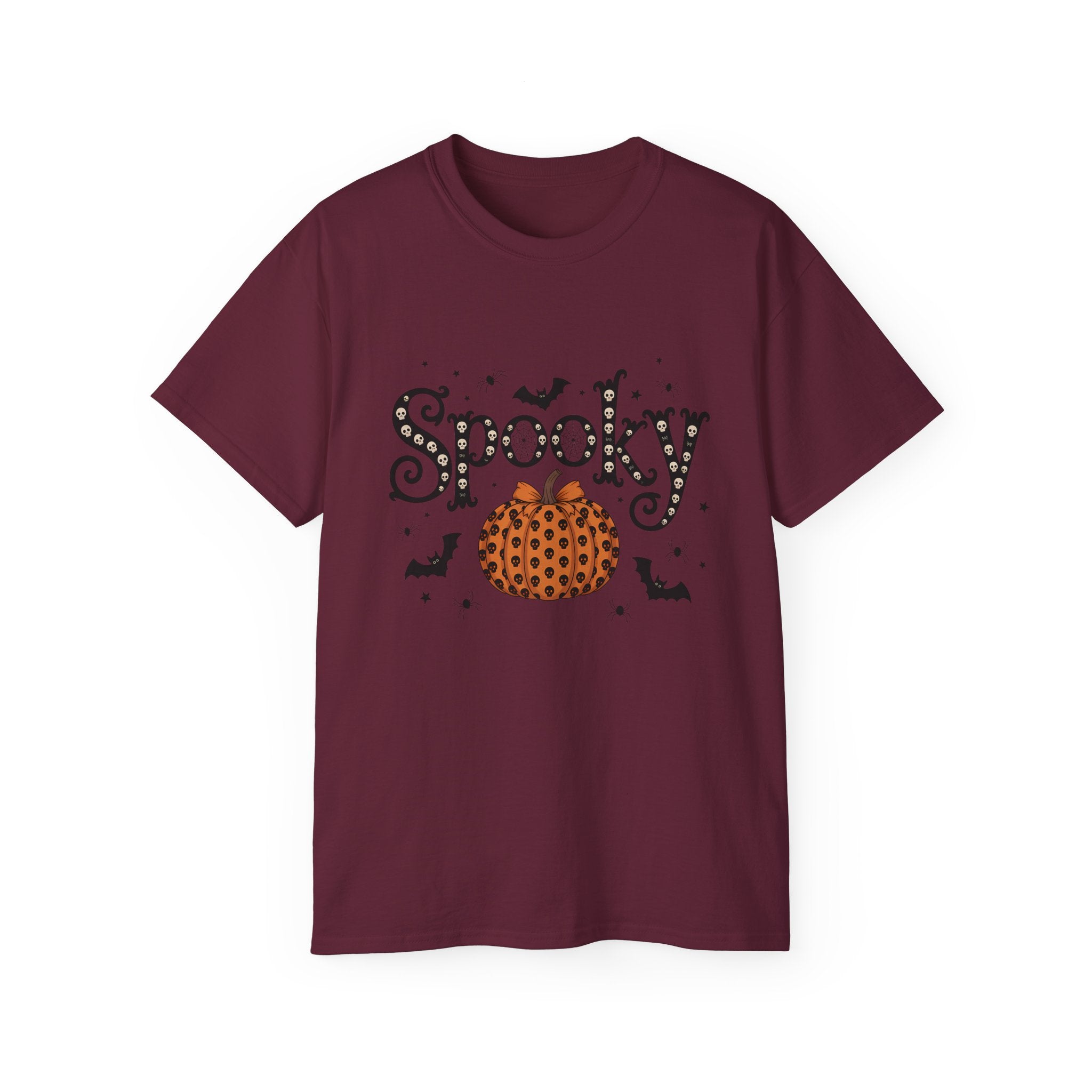 Spooky Skull Pumpkin Halloween T-Shirt