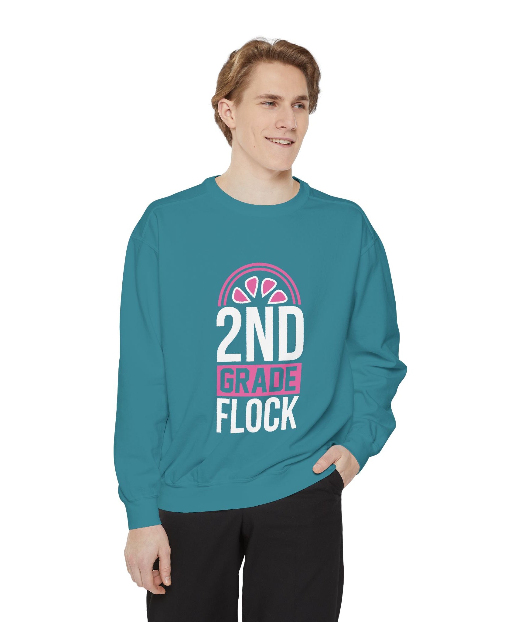Unisex 2nd Grade Flock Sweatshirt | Perfect for Teachers, Back to School, Classroom, Gift for Kids, Cozy Style