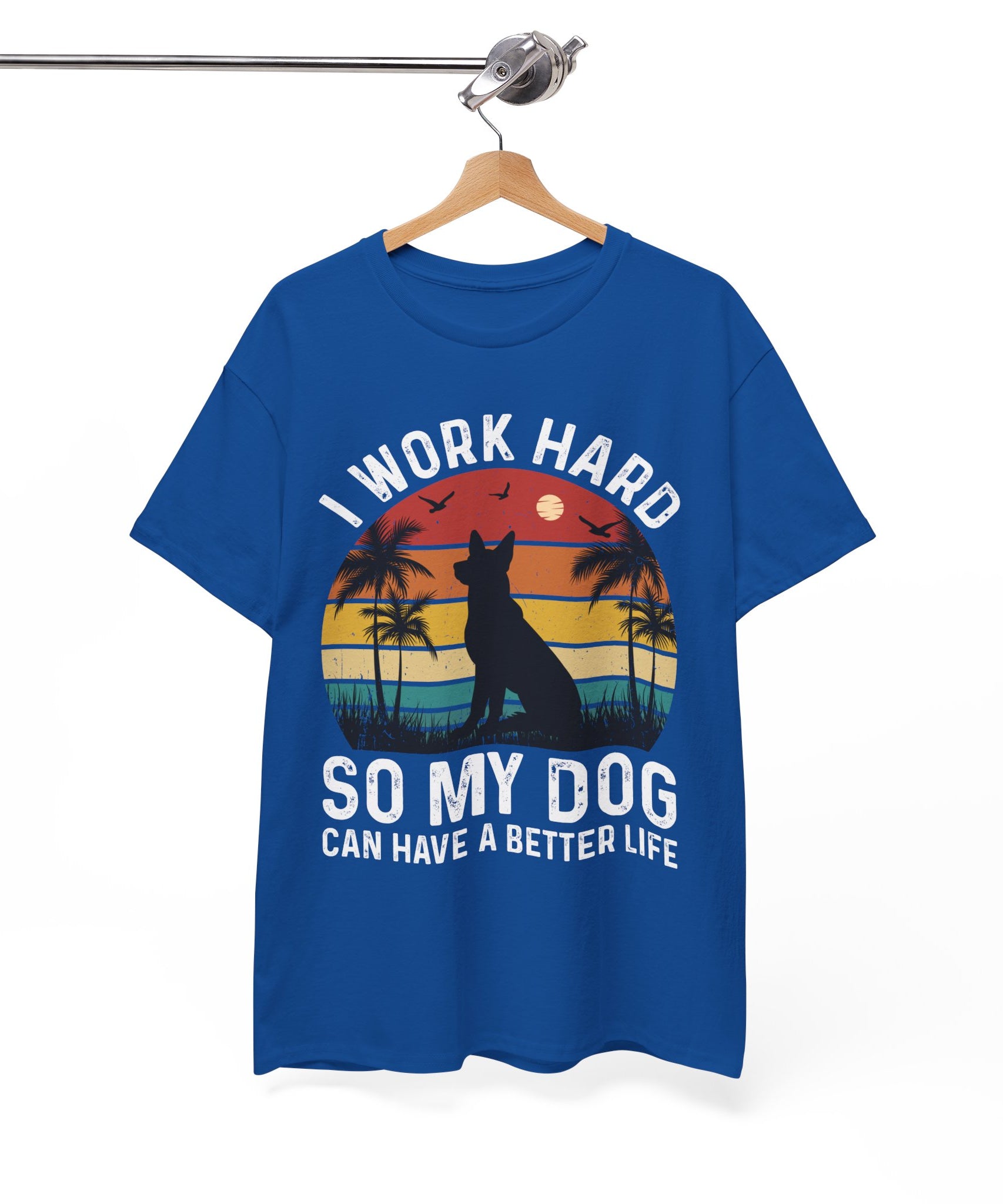Retro Dog Lover Tee - Work Hard for My Pet | Gallory Hive