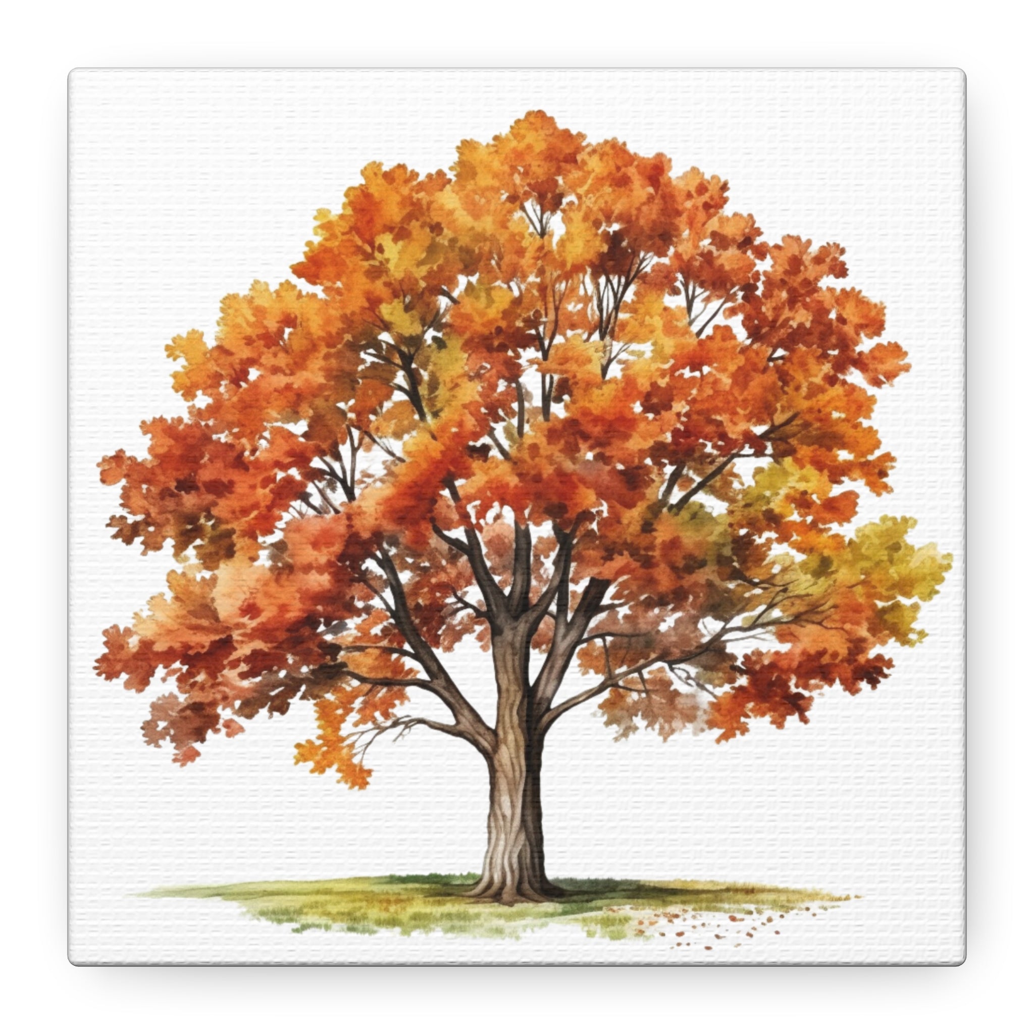 Autumn Majesty – Watercolor Tree Canvas Wall Art | Gallory Hive