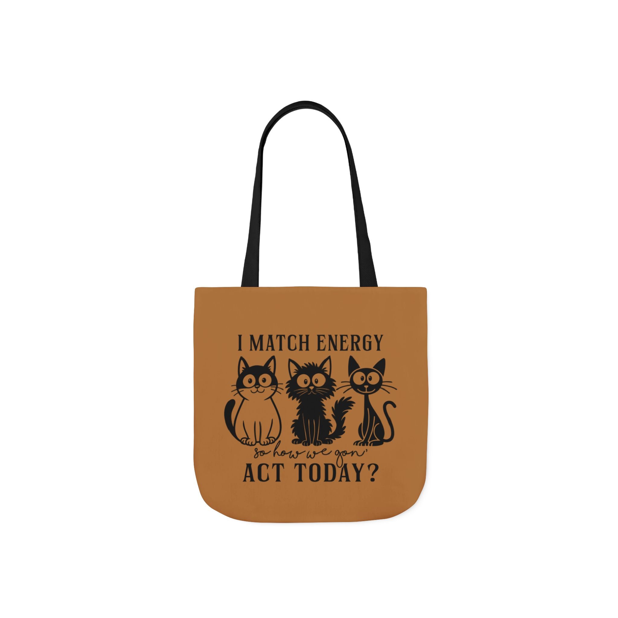 Cute Cat Canvas Tote – Light Brown Bag | Gallory Hive