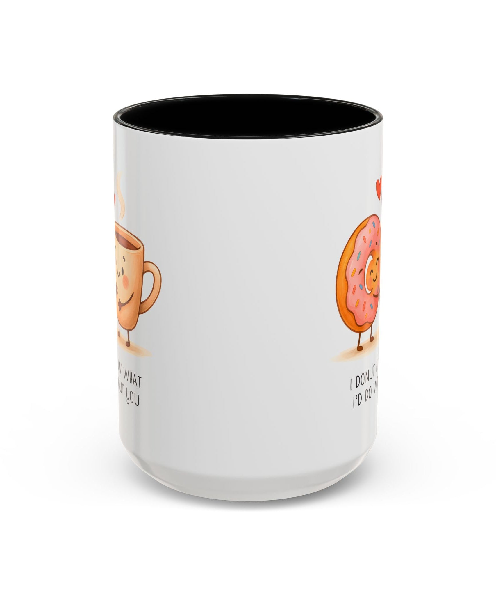 Cute Donut and Coffee Love Ceramic Mug | Gallory Hive