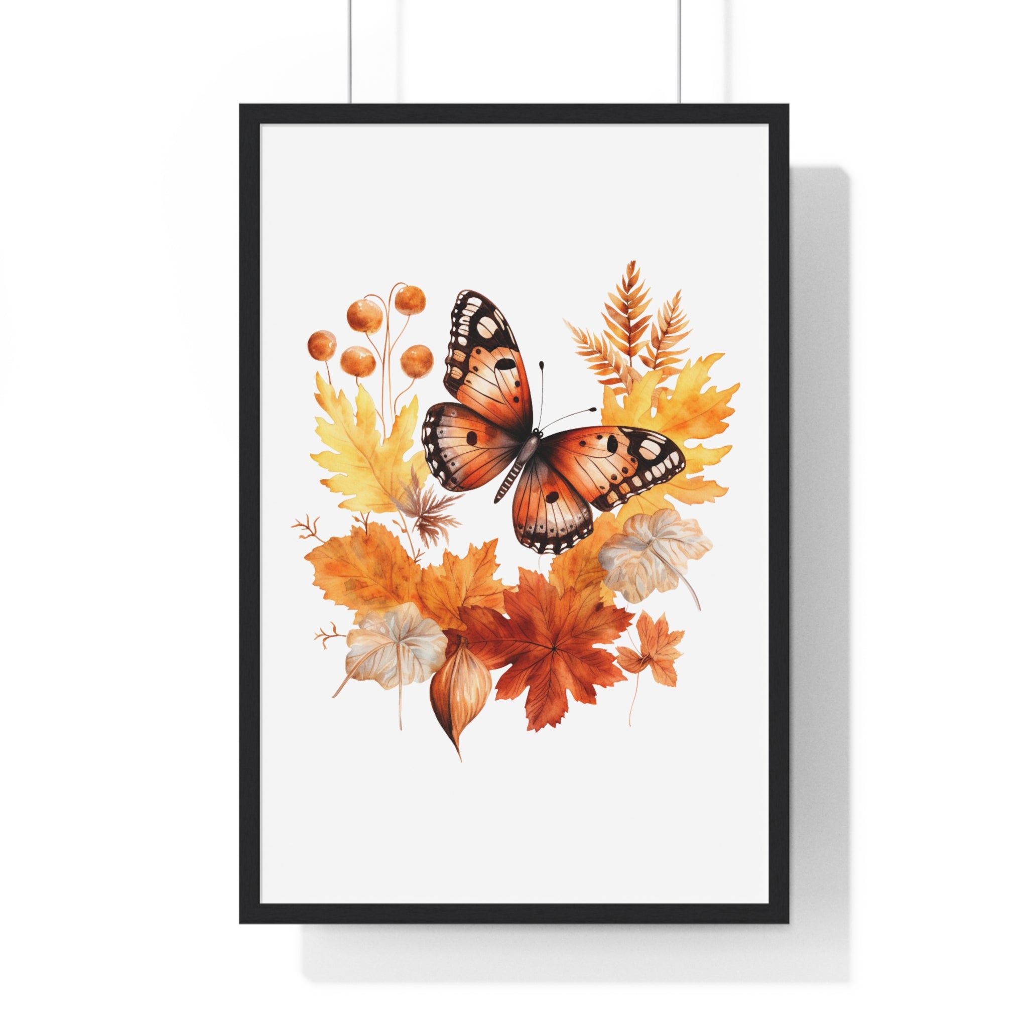 Autumn Butterfly Wall Art – Fall Botanical Nature Print | Gallory Hive