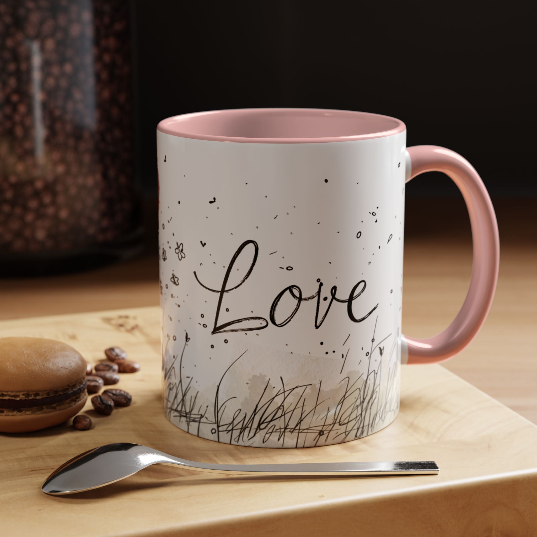Love Heart Sketch Ceramic Coffee Mug | Gallory Hive