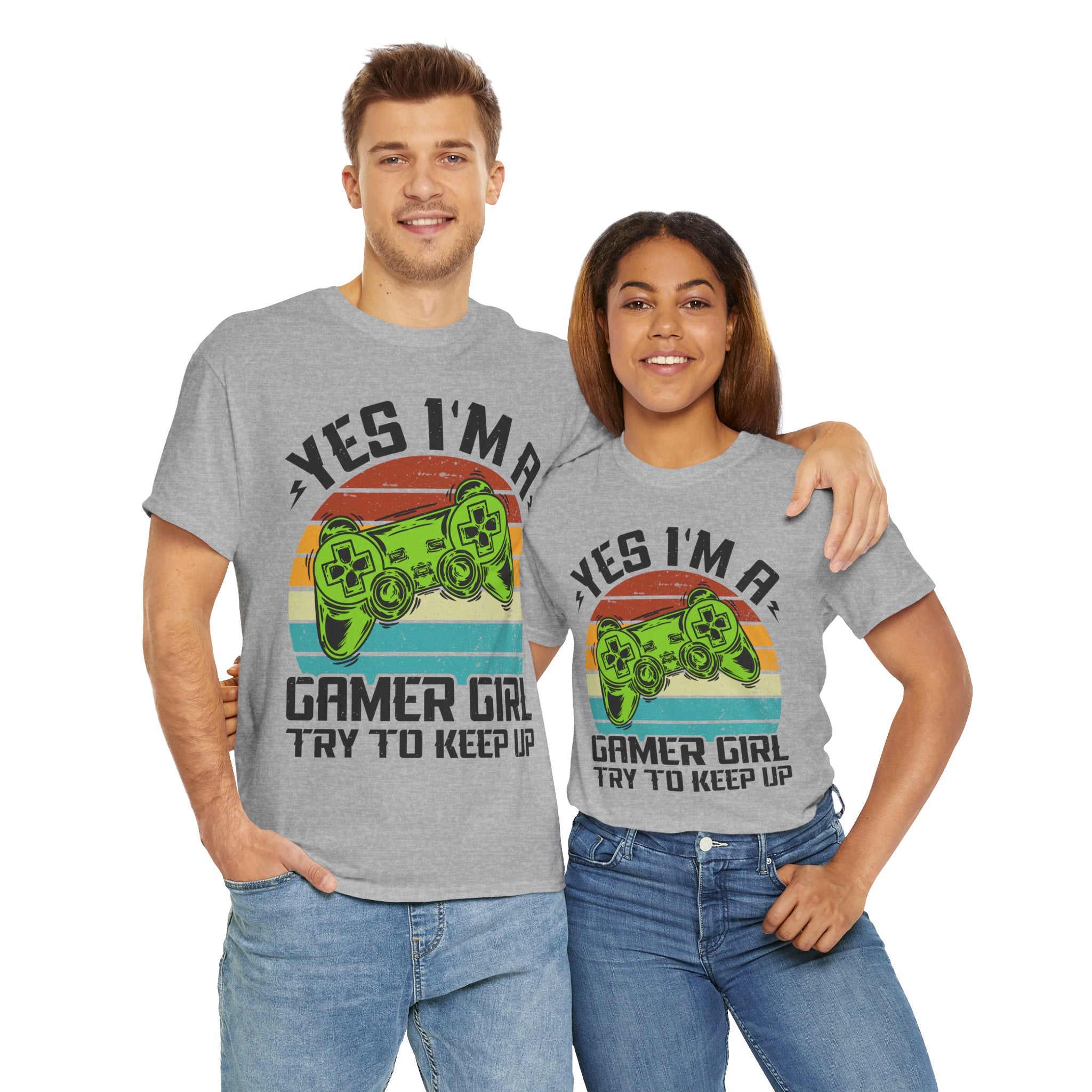 Retro Gamer Girl Tee - Gaming Vibes