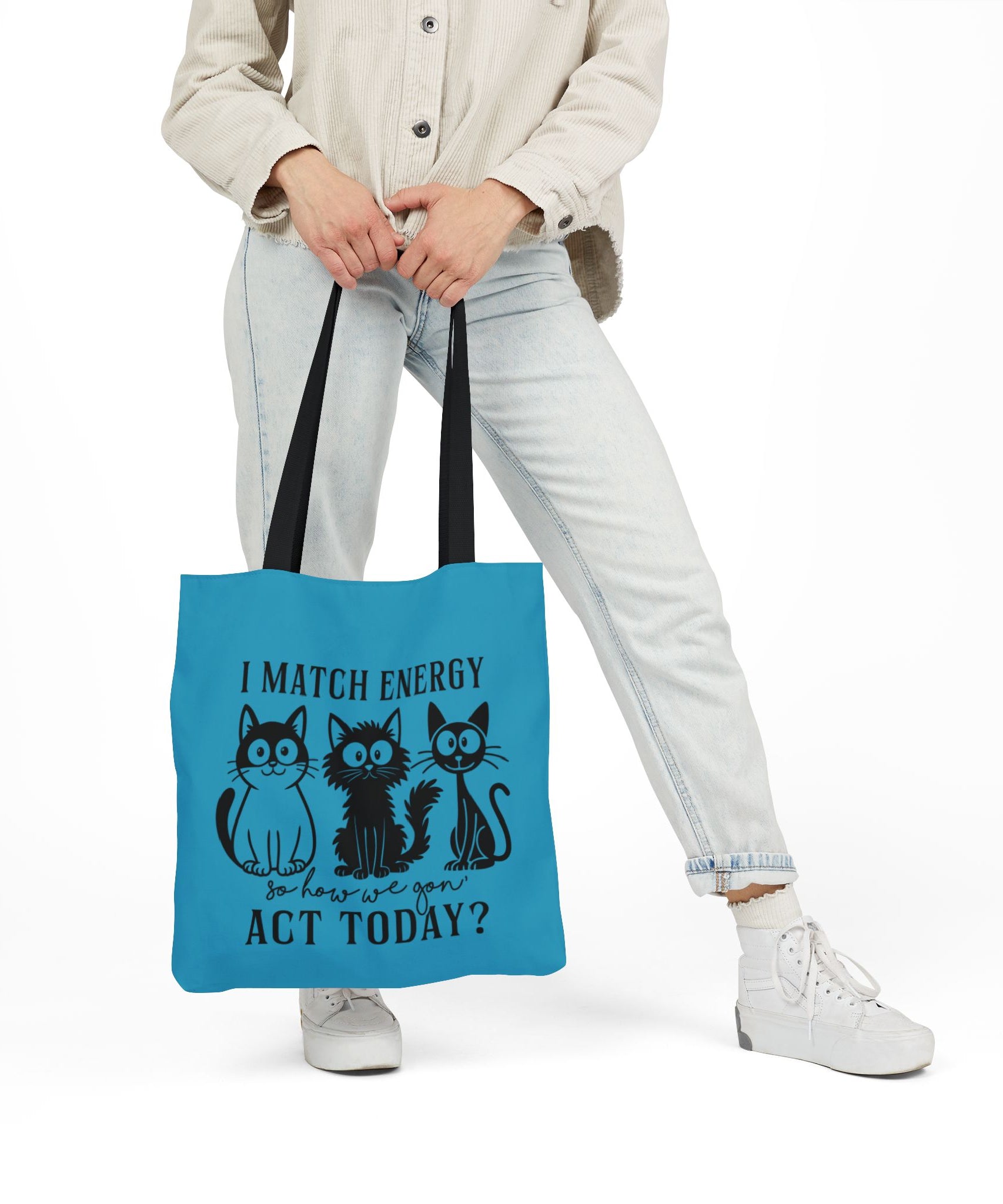 Cute Turquoise Canvas Tote – Reusable Bag