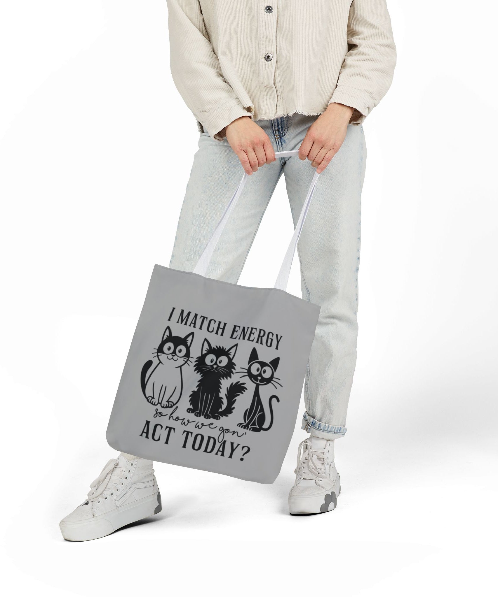 Gift for Cat Lovers – Light Grey Tote Bag