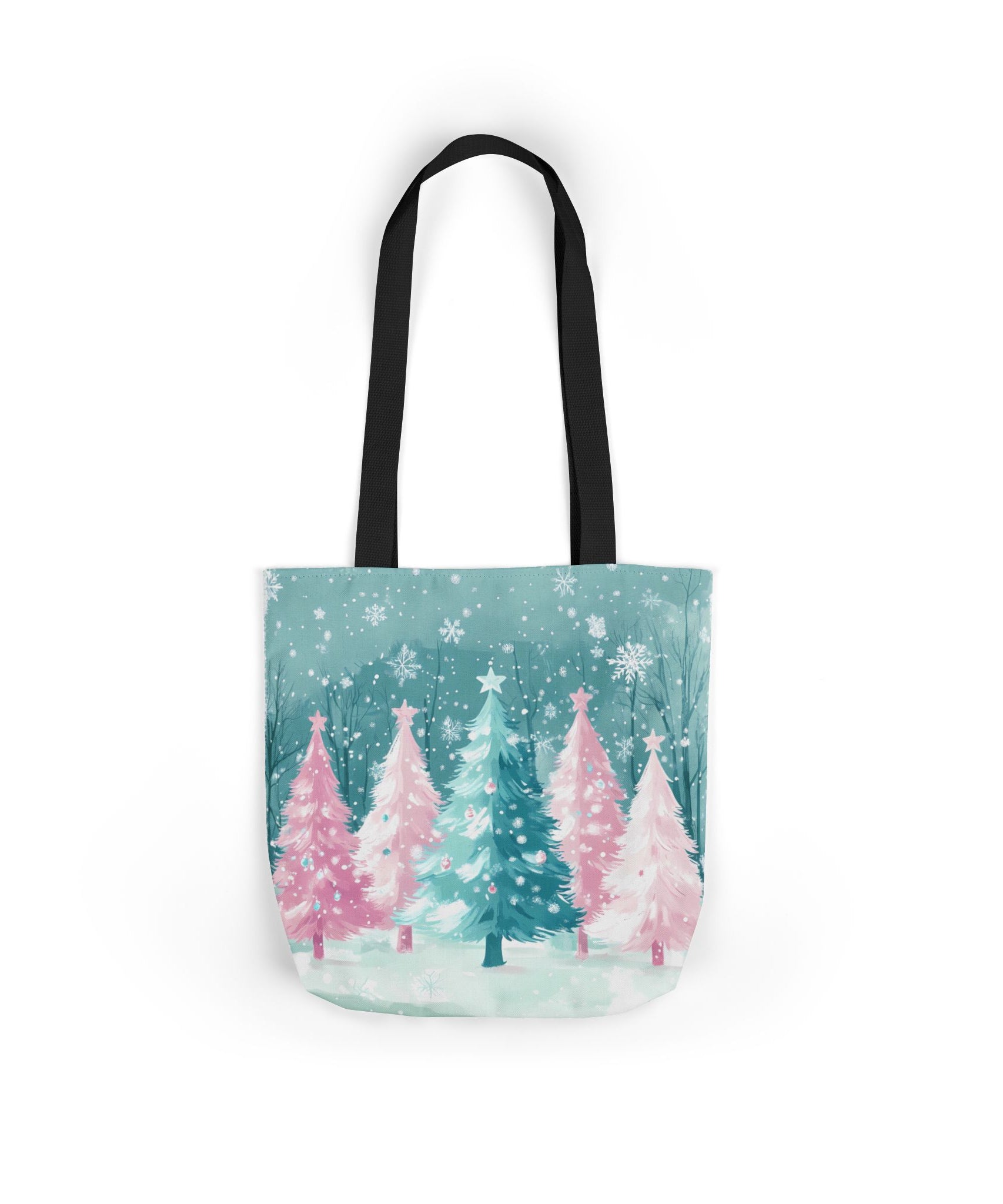 Winter Palm Trees Canvas Polyester Tote Bag
