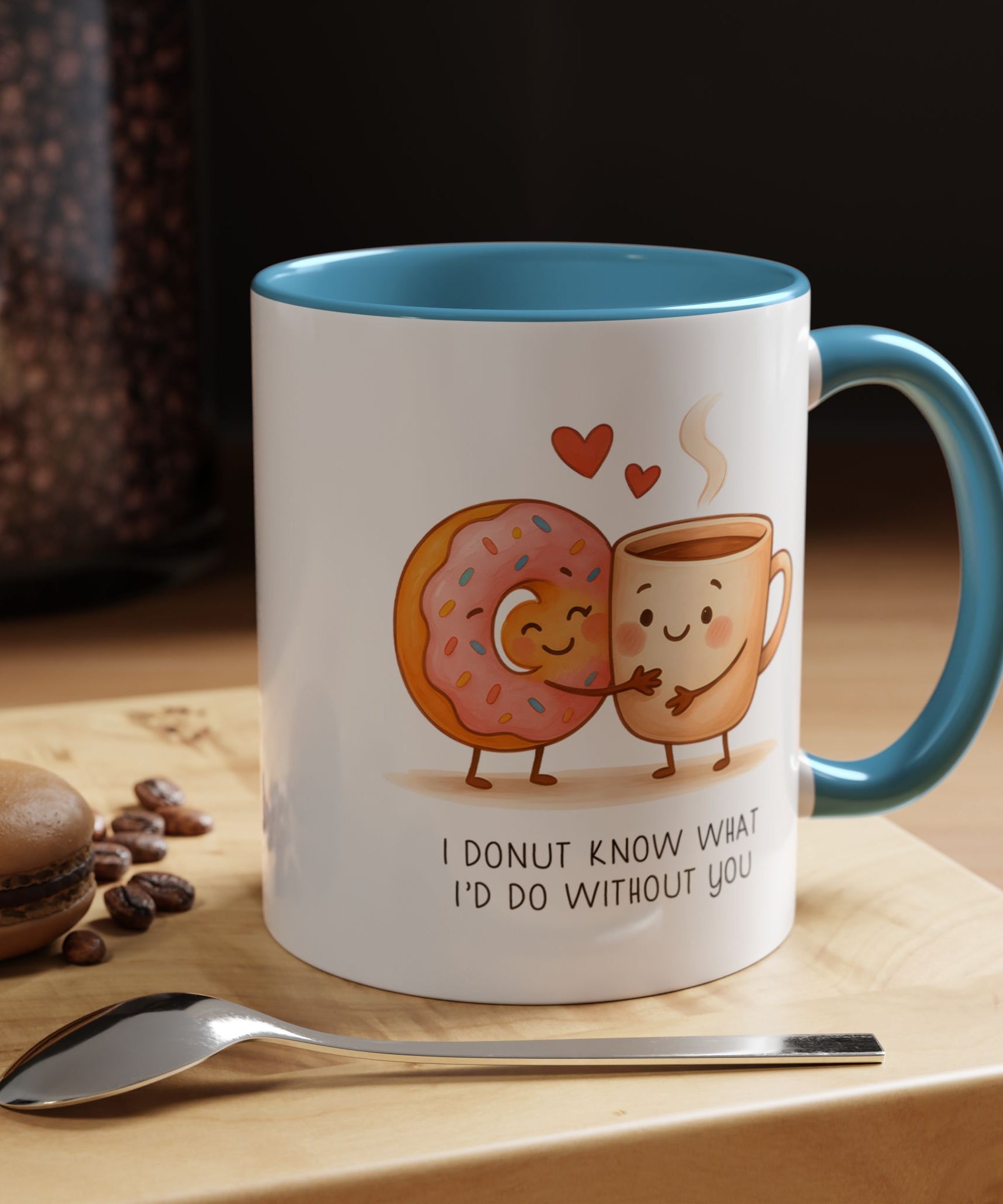 Cute Donut and Coffee Love Ceramic Mug | Gallory Hive