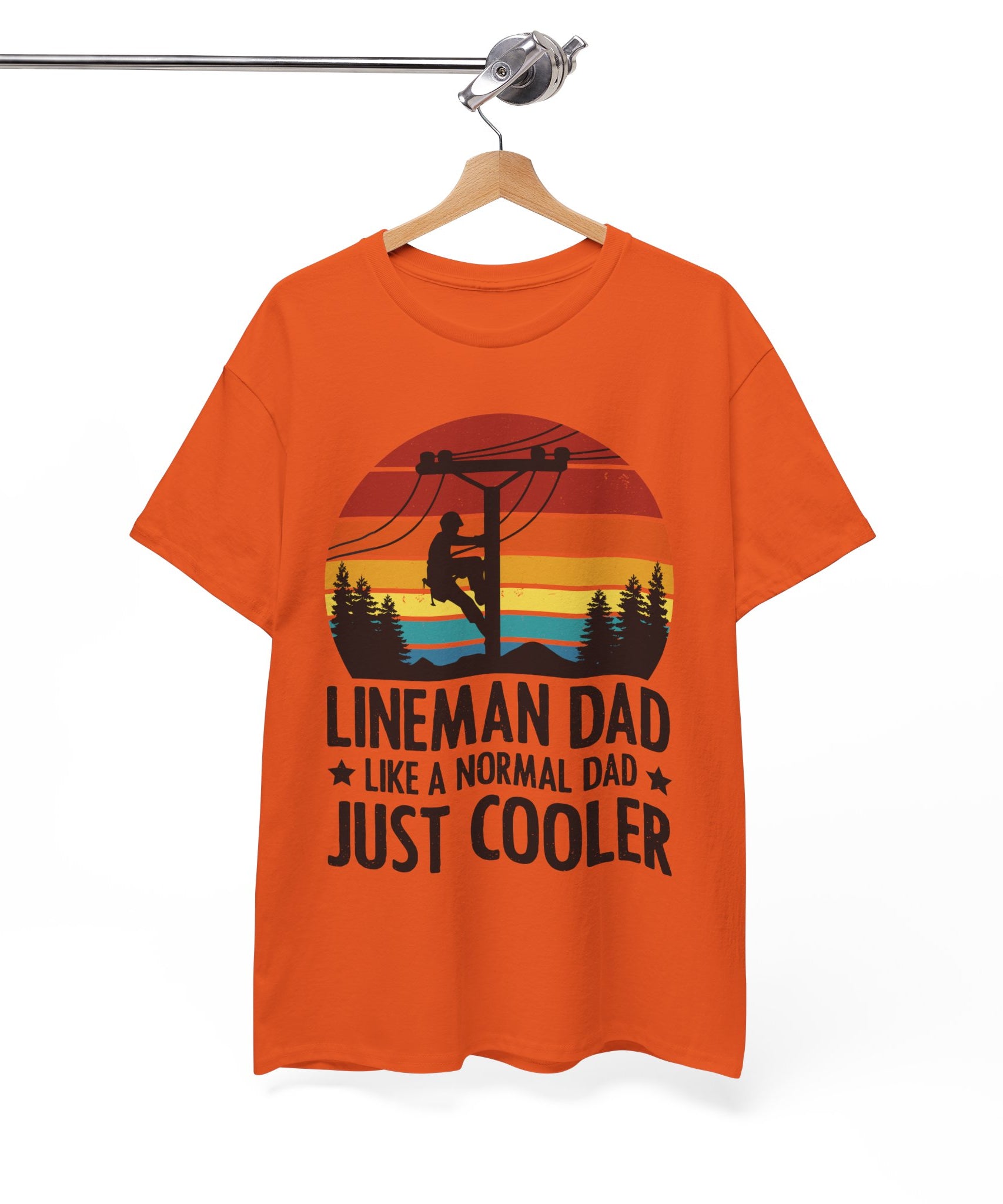 Lineman Tee – Bold Sunset & Power Lines | Gallory Hive