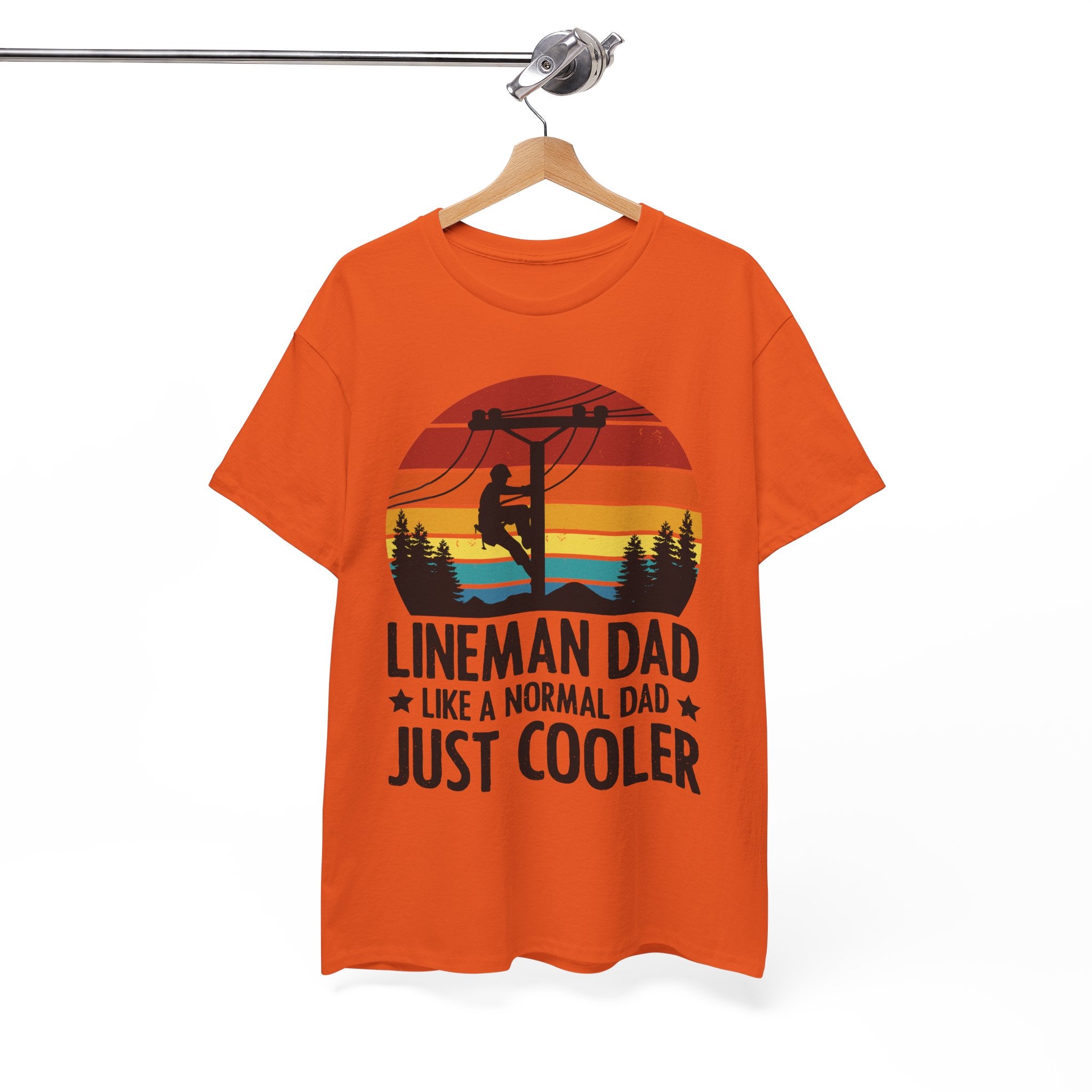 Lineman Tee – Bold Sunset & Power Lines | Gallory Hive
