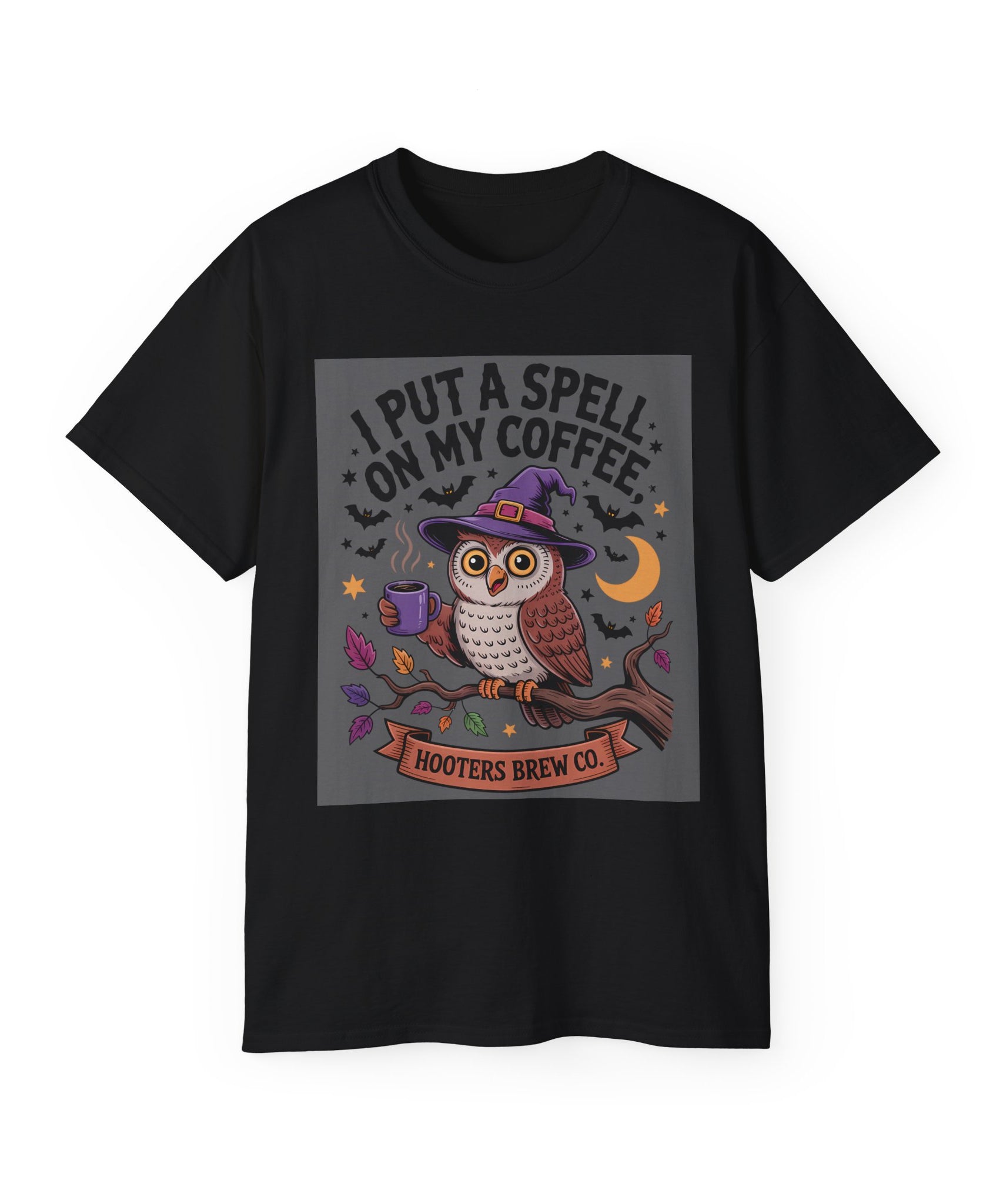 Halloween Owl Coffee Tee - Festive Wear | Gallory Hive