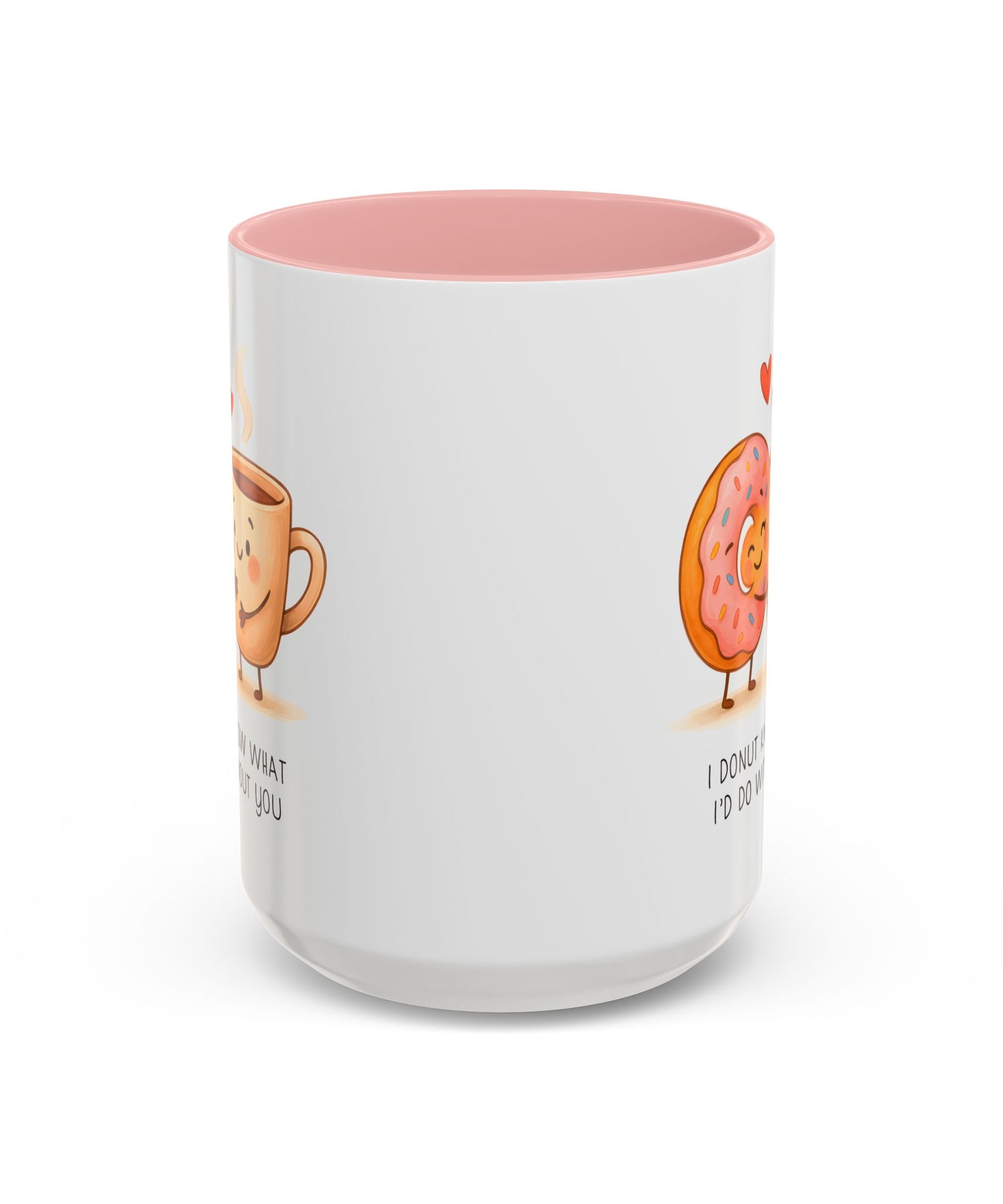 Cute Donut and Coffee Love Ceramic Mug | Gallory Hive