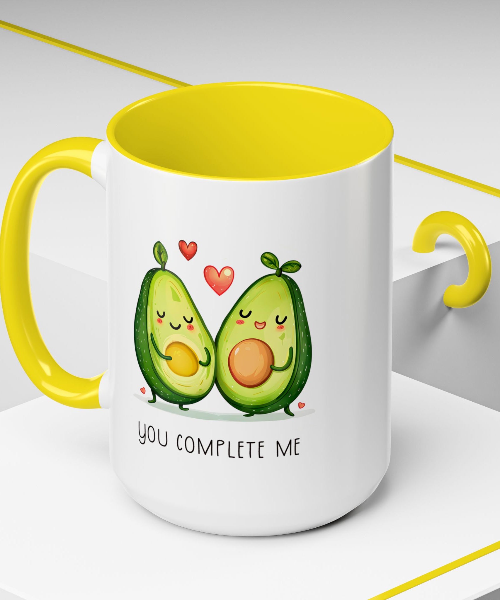 Funny Avocado Couple Ceramic Coffee Mug | Gallory Hive