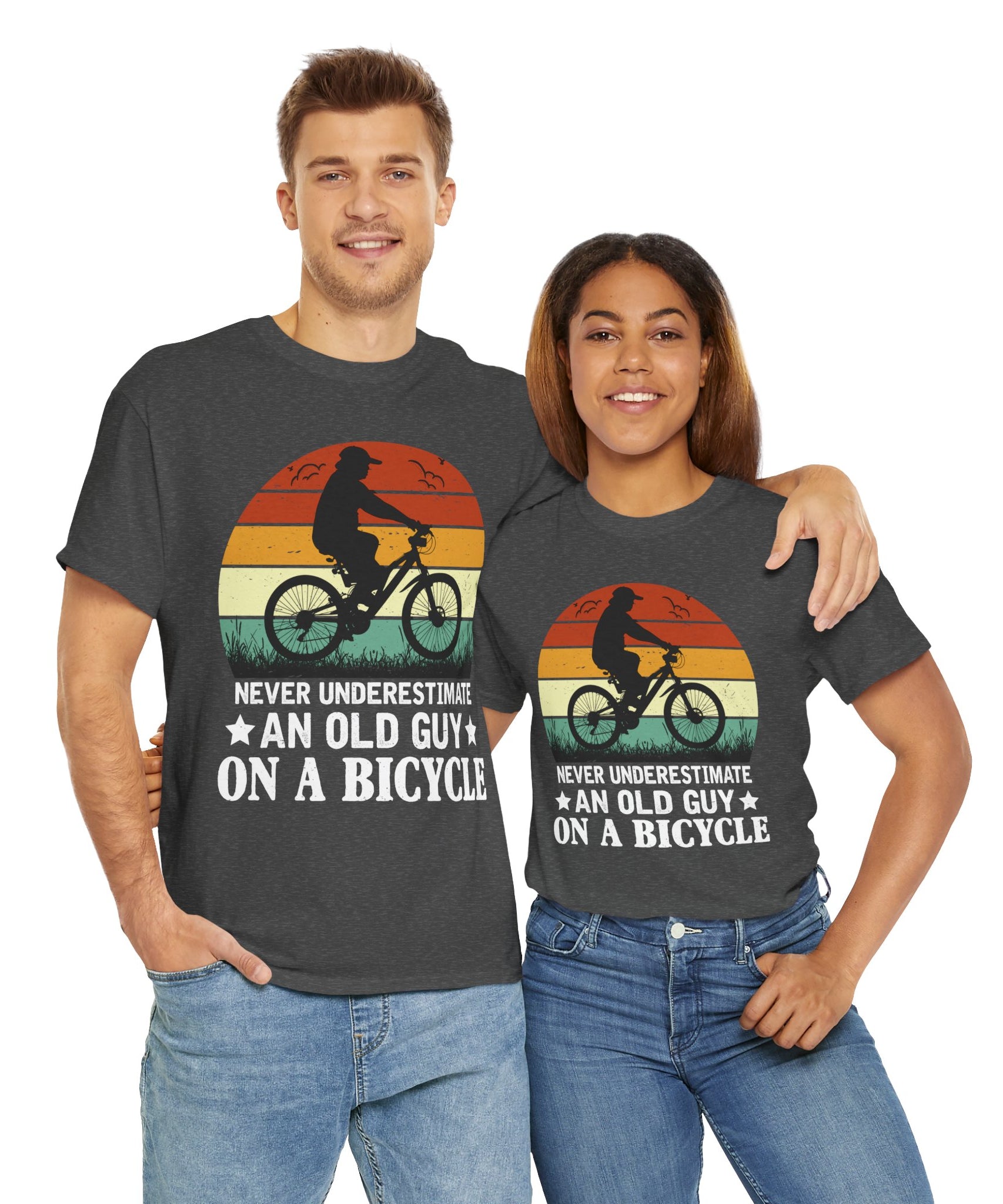 Retro Old Guy On Bicycle Shirt