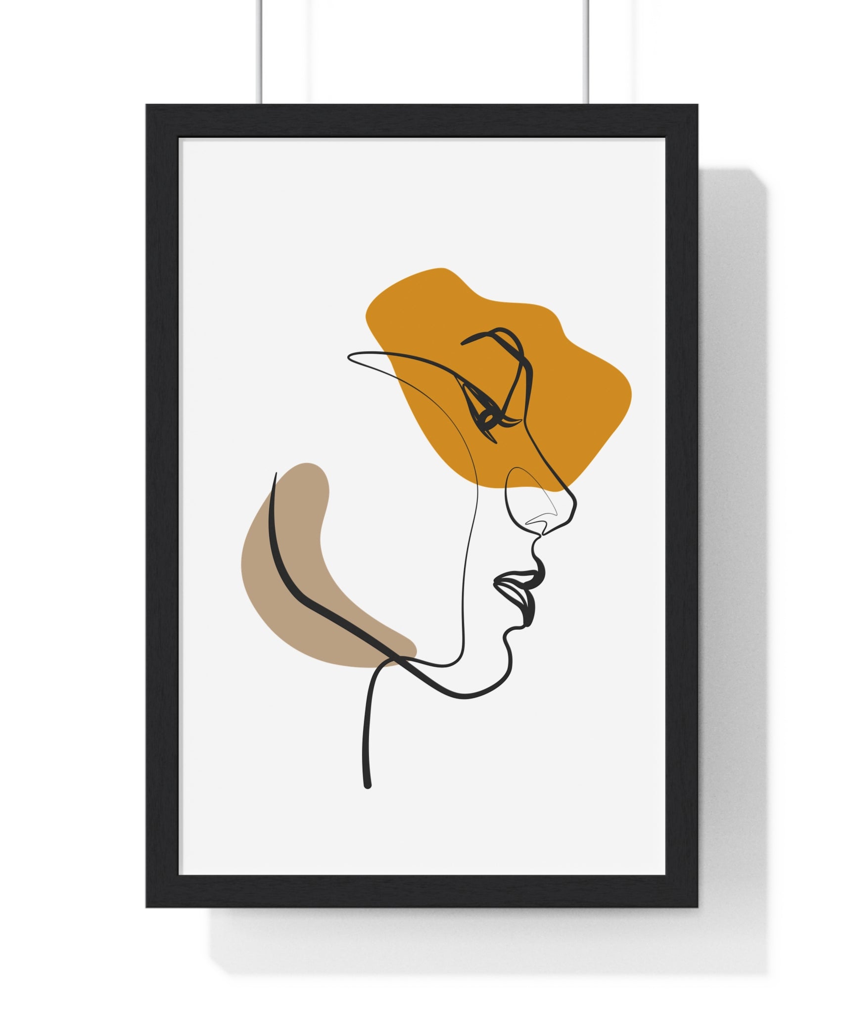 Abstract Profile Line Art – Framed Face Print | Gallory Hive