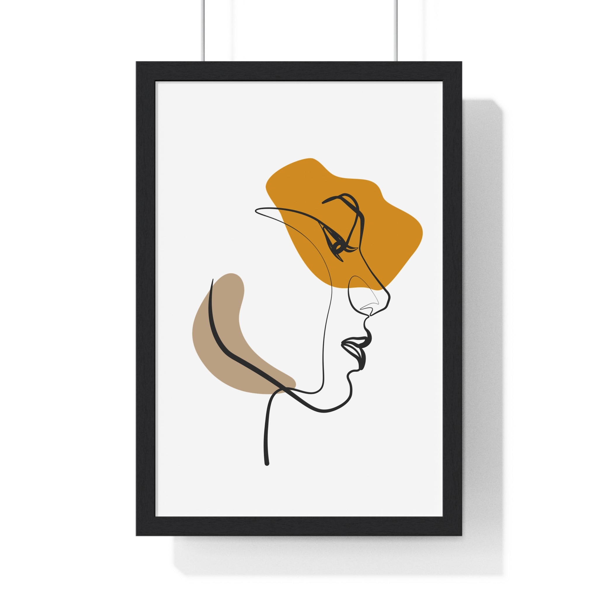Abstract Profile Line Art – Framed Face Print | Gallory Hive