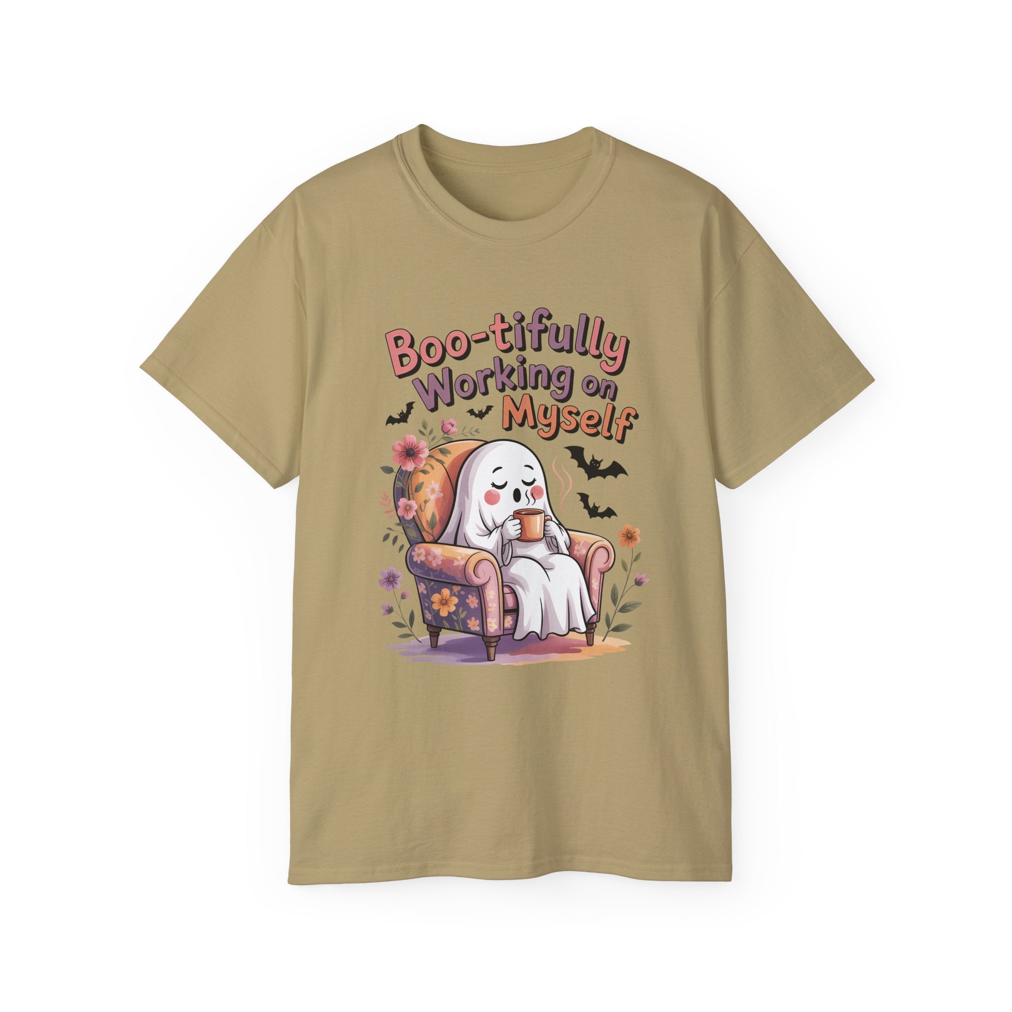Cute Ghost Working on Myself Tee | Gallory Hive