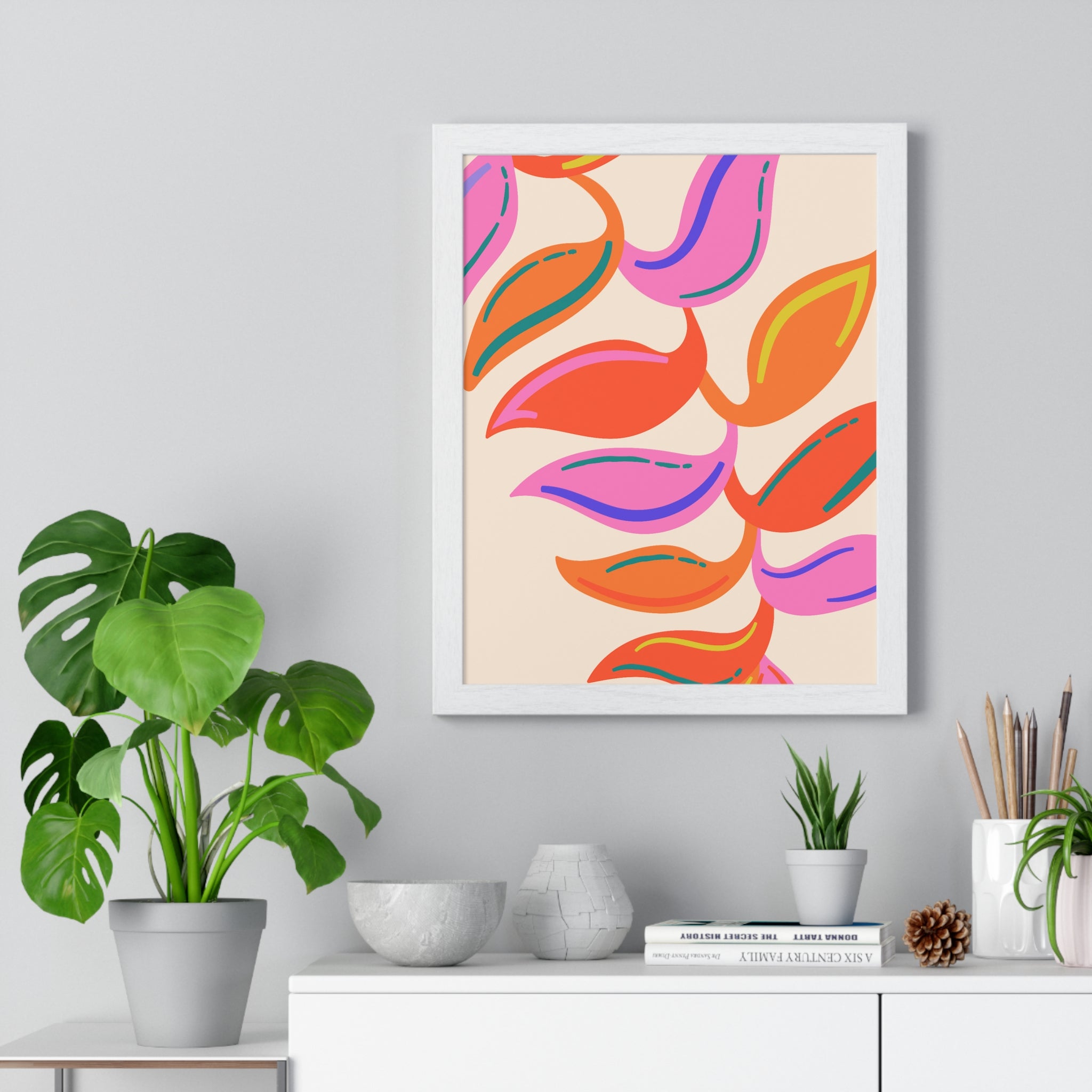 Modern Botanical Whimsy – Premium Framed Posters on Museum-Quality Matte Paper