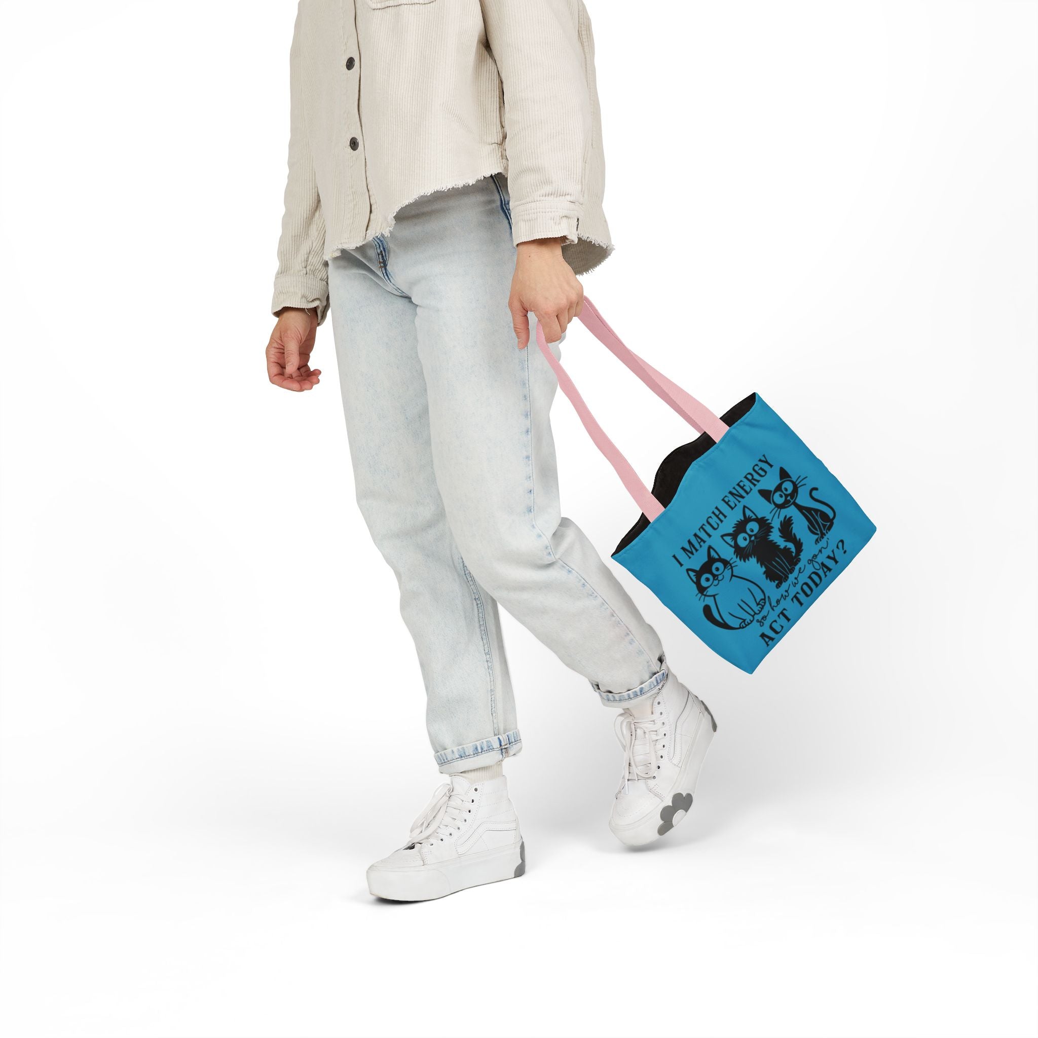 Cute Turquoise Canvas Tote – Reusable Bag