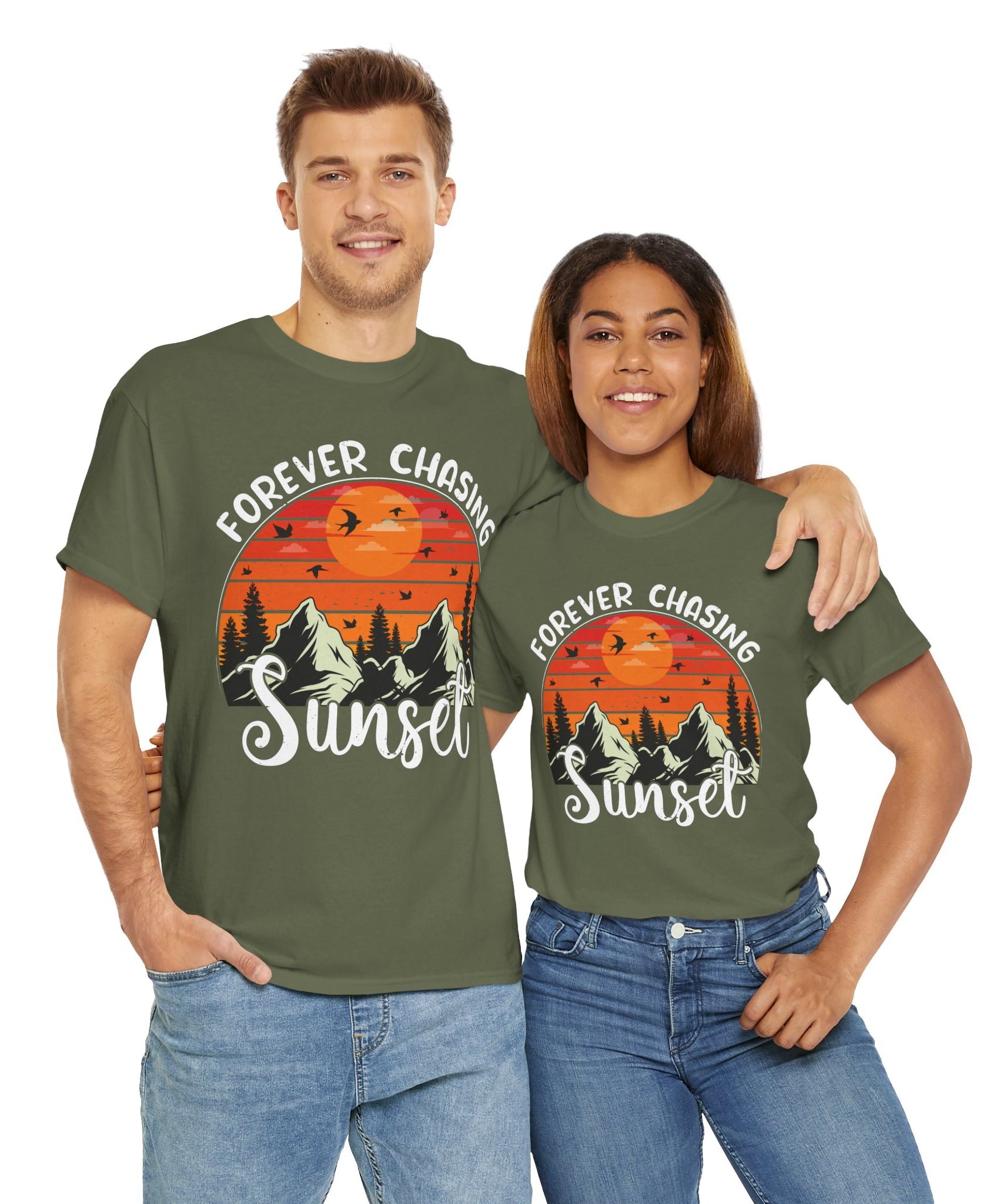 Sunset Mountain Scene T-Shirt