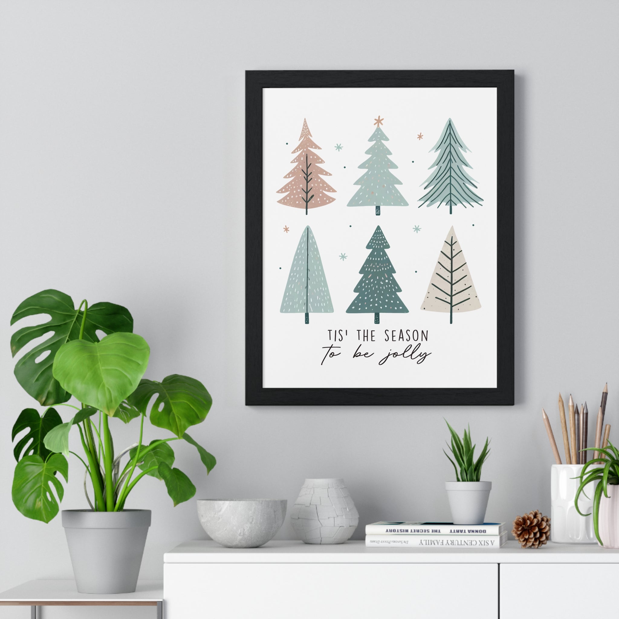 Tis' the Season to be Jolly Framed Wall Decor