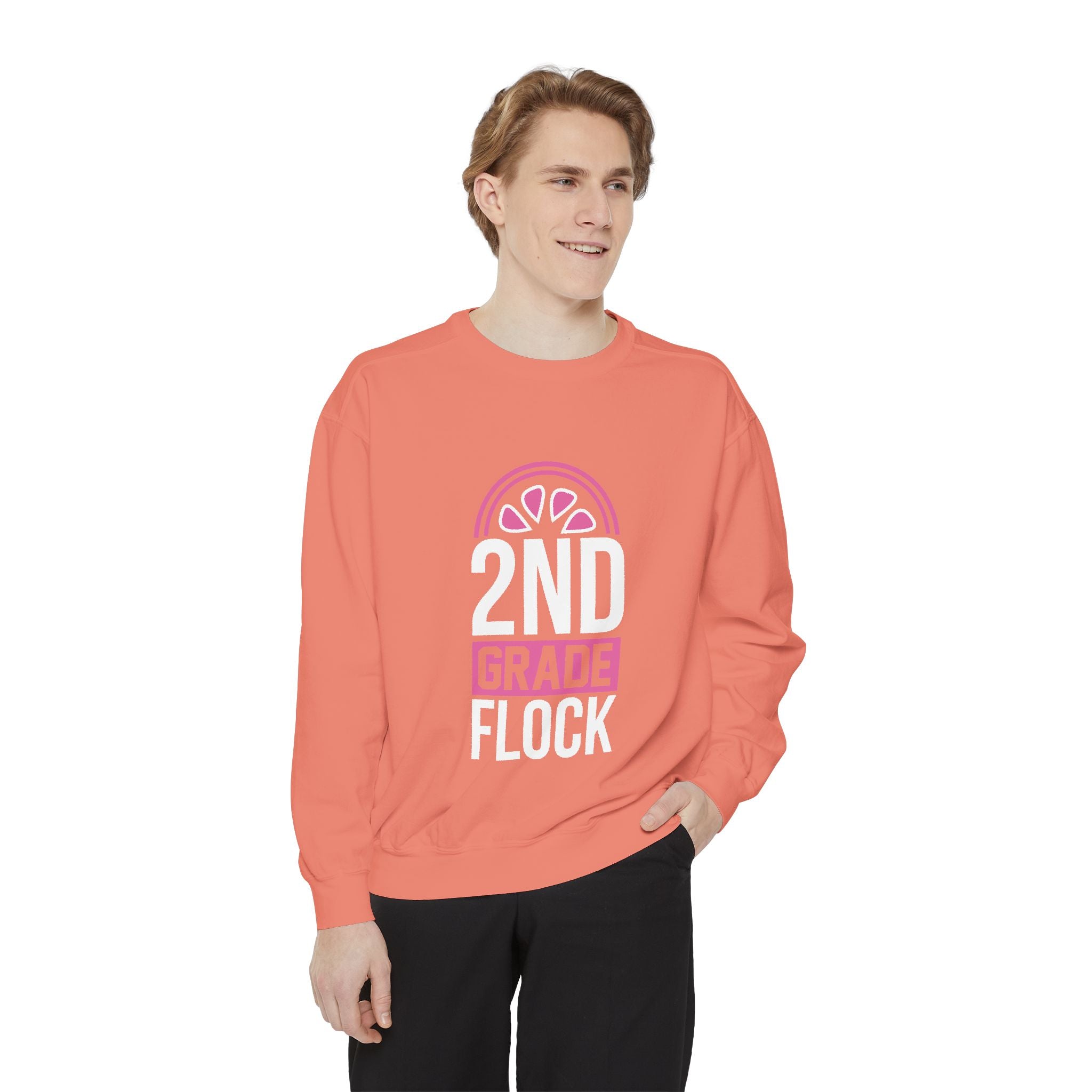 Unisex 2nd Grade Flock Sweatshirt | Perfect for Teachers, Back to School, Classroom, Gift for Kids, Cozy Style