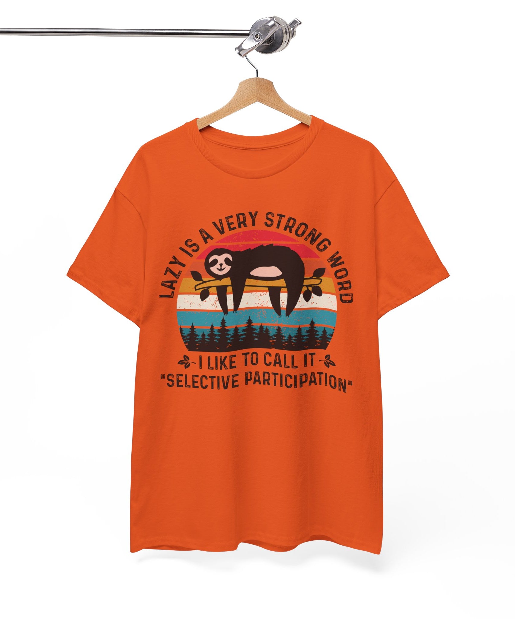 Sloth Hiking Team Retro Sunset Tee | Gallory Hive
