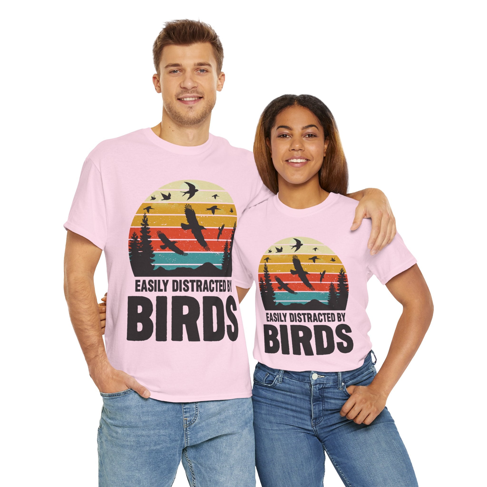 Retro Birds Lover Tee - Distracted Design