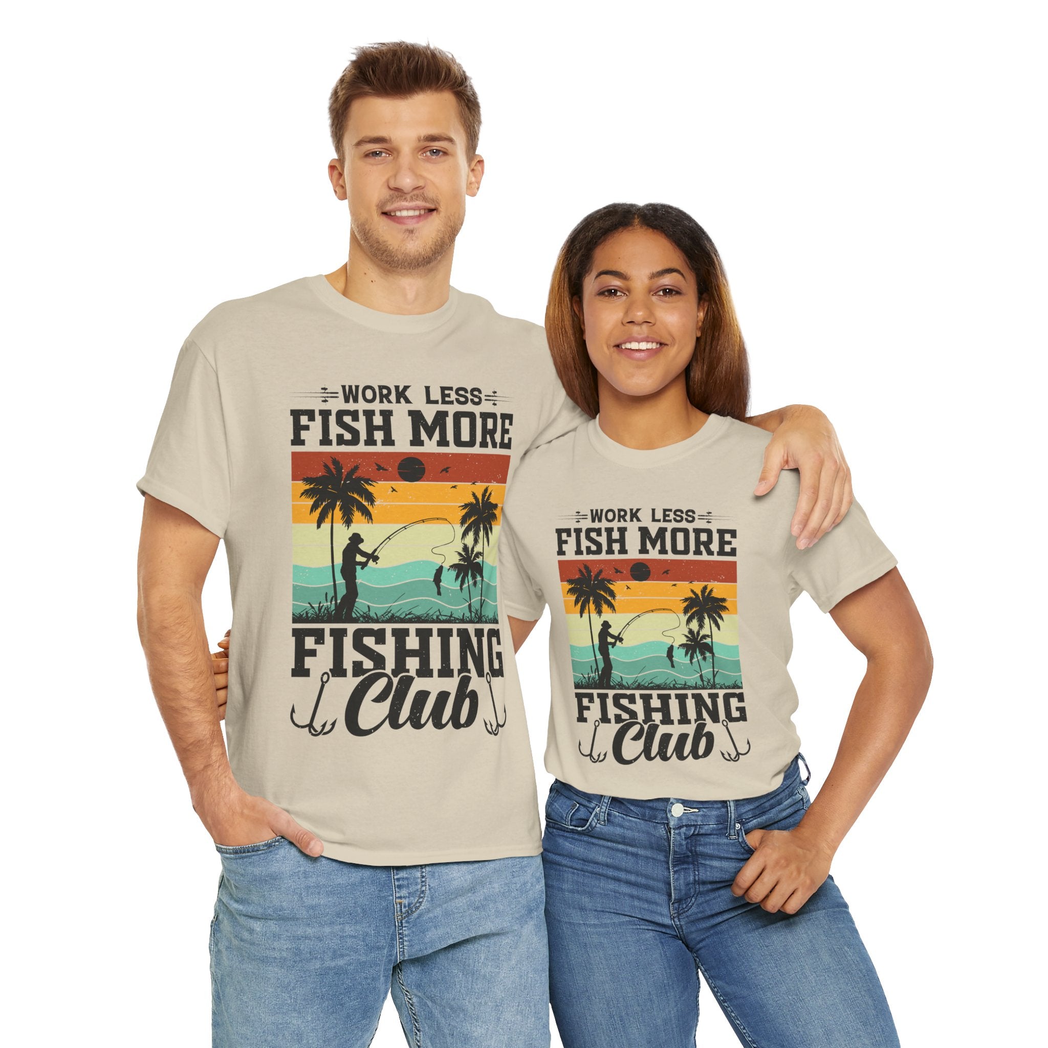 Retro Fisherman Sunset T-Shirt | Gallory Hive