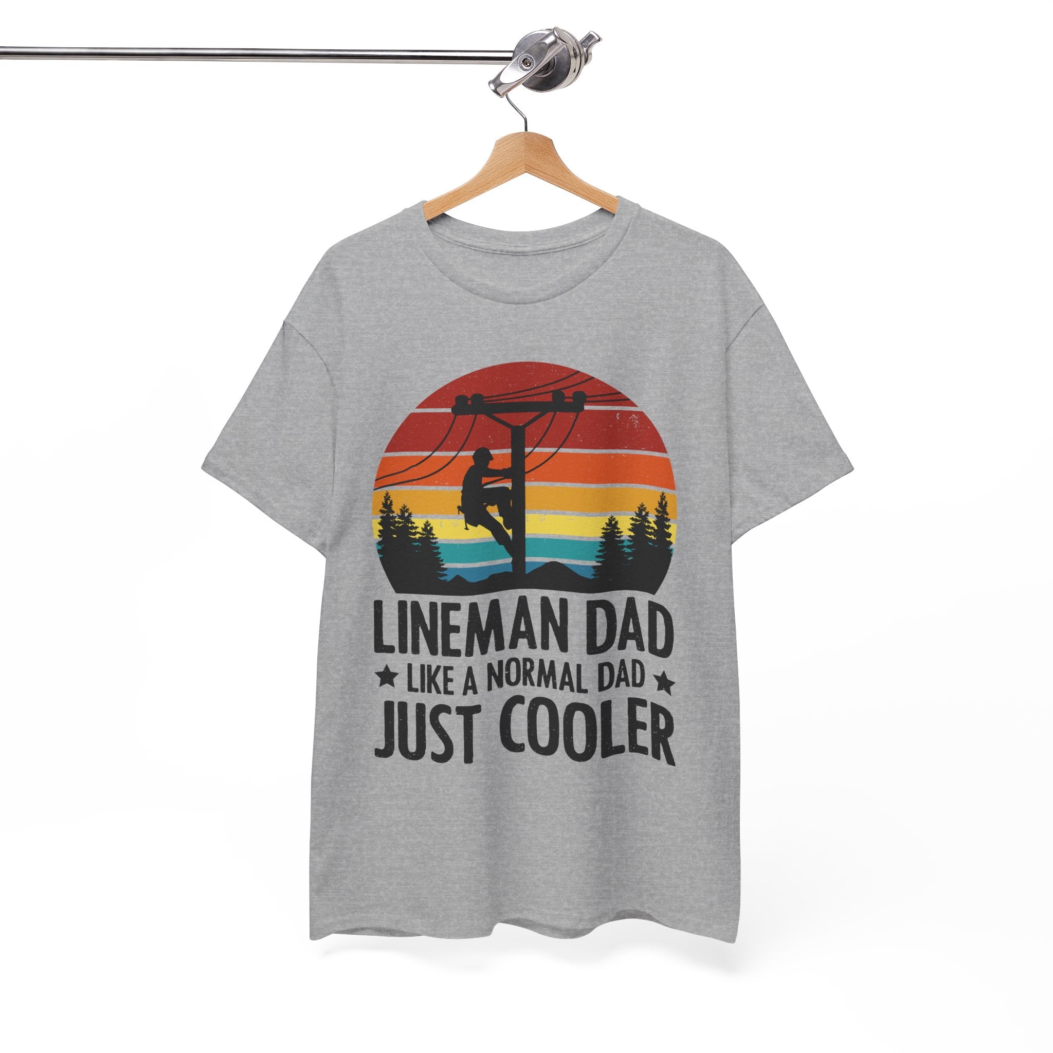 Lineman Tee – Bold Sunset & Power Lines | Gallory Hive