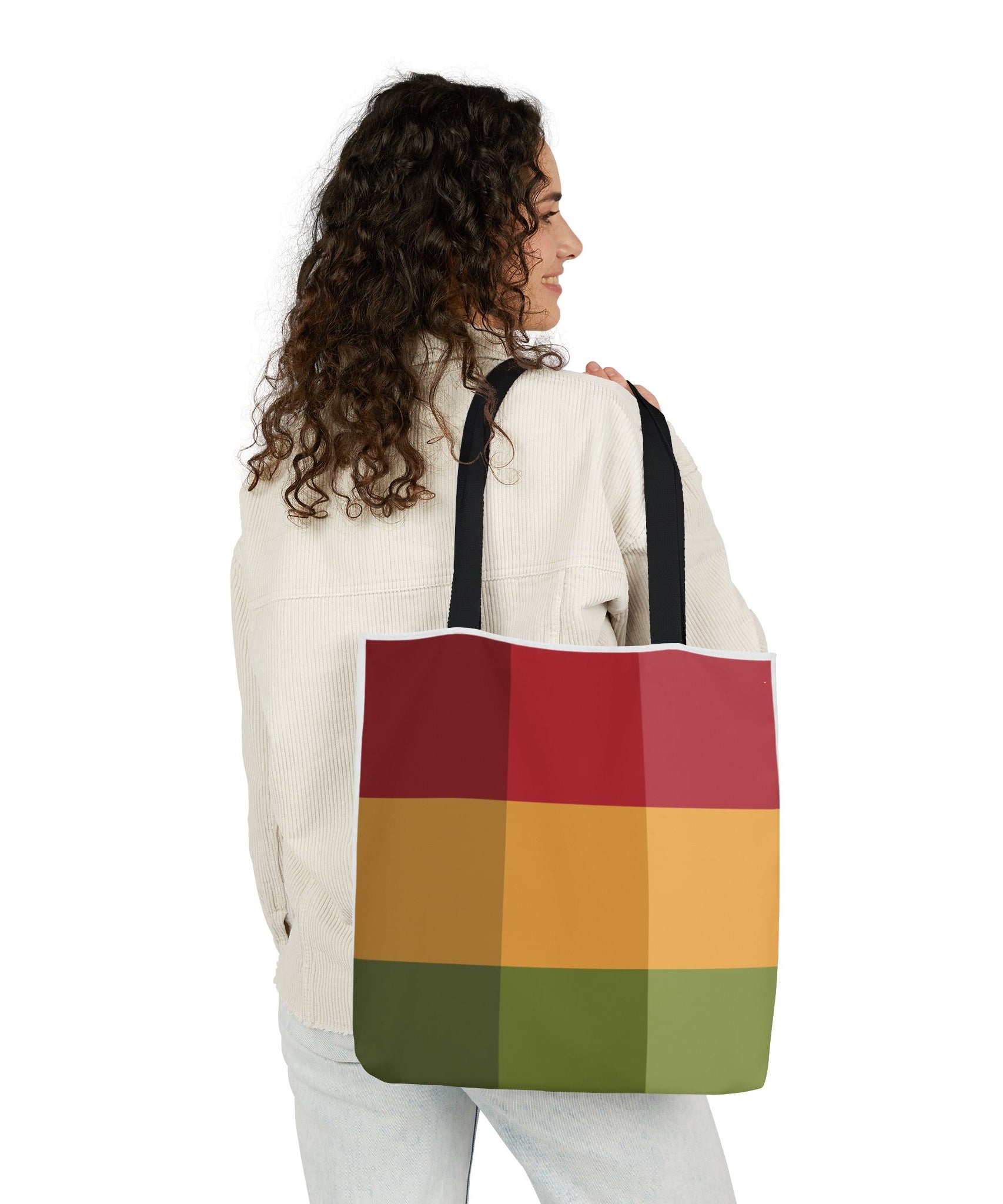 Colorful Geometric Square Pattern Tote Bag | Gallory Hive