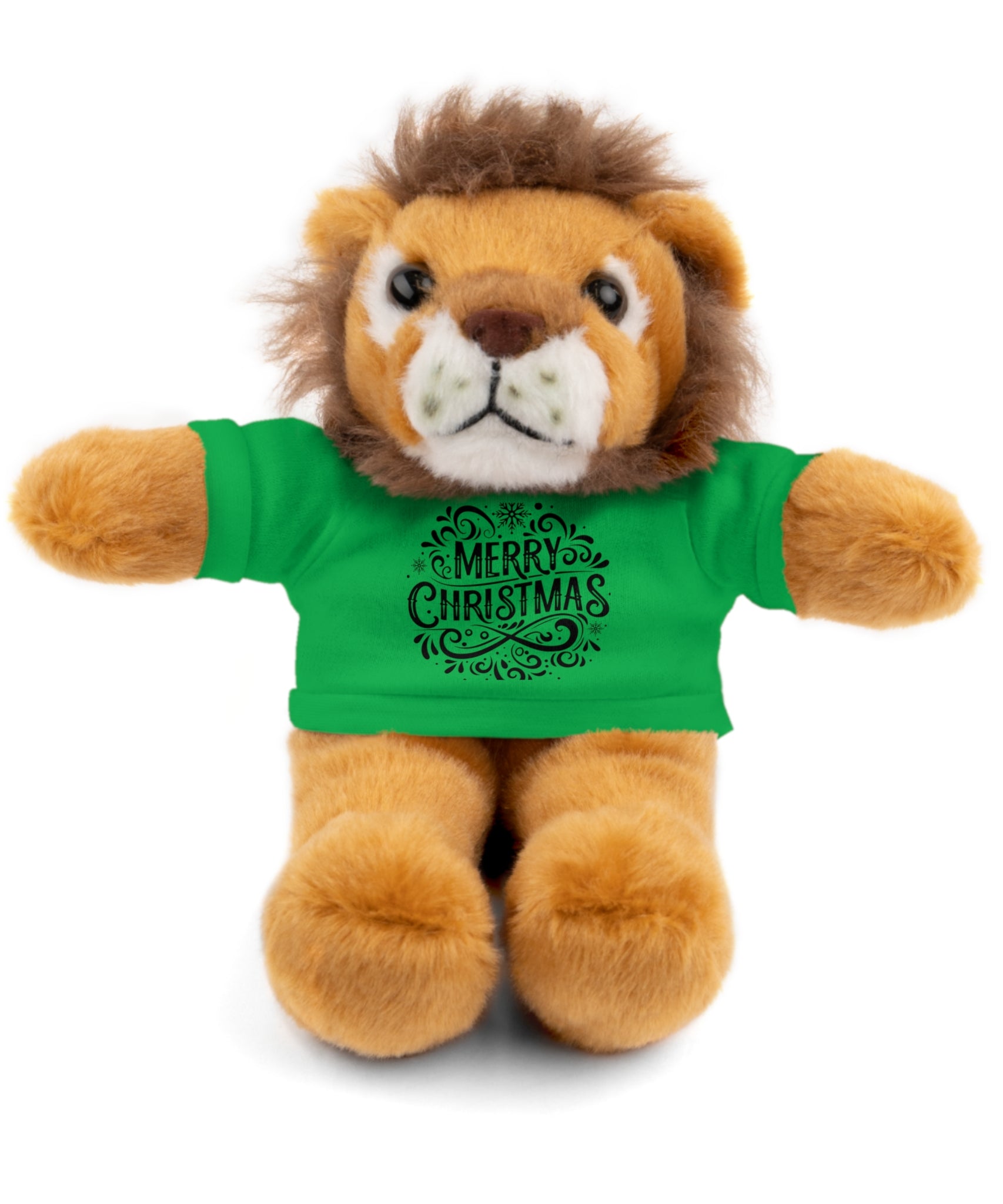 Festive Merry Christmas Stuffed Lion | Gallory Hive