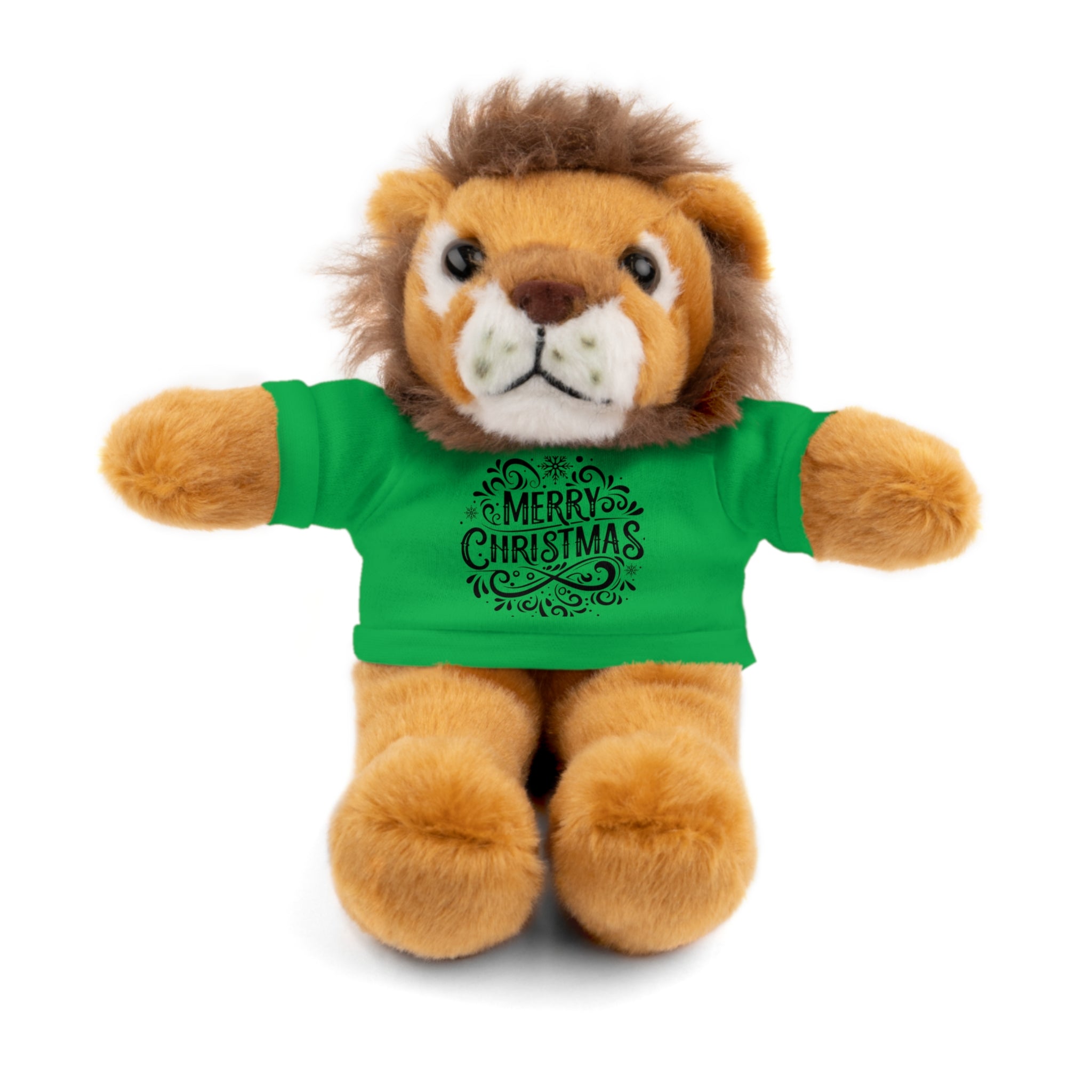 Festive Merry Christmas Stuffed Lion | Gallory Hive