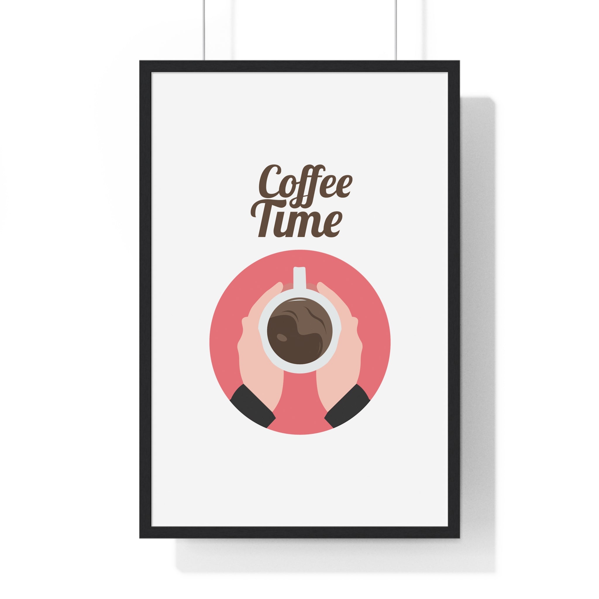 Coffee Time Illustrated Posters – Premium Wooden Frame & Museum-Quality Matte Paper