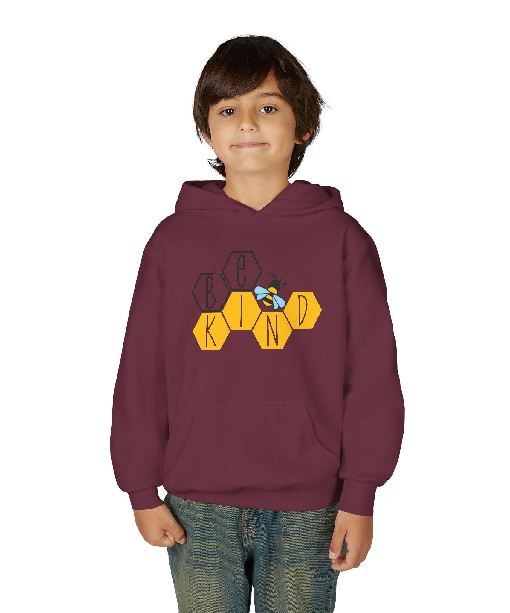 Unisex Kids Hoodie – Bee Kind & Cozy