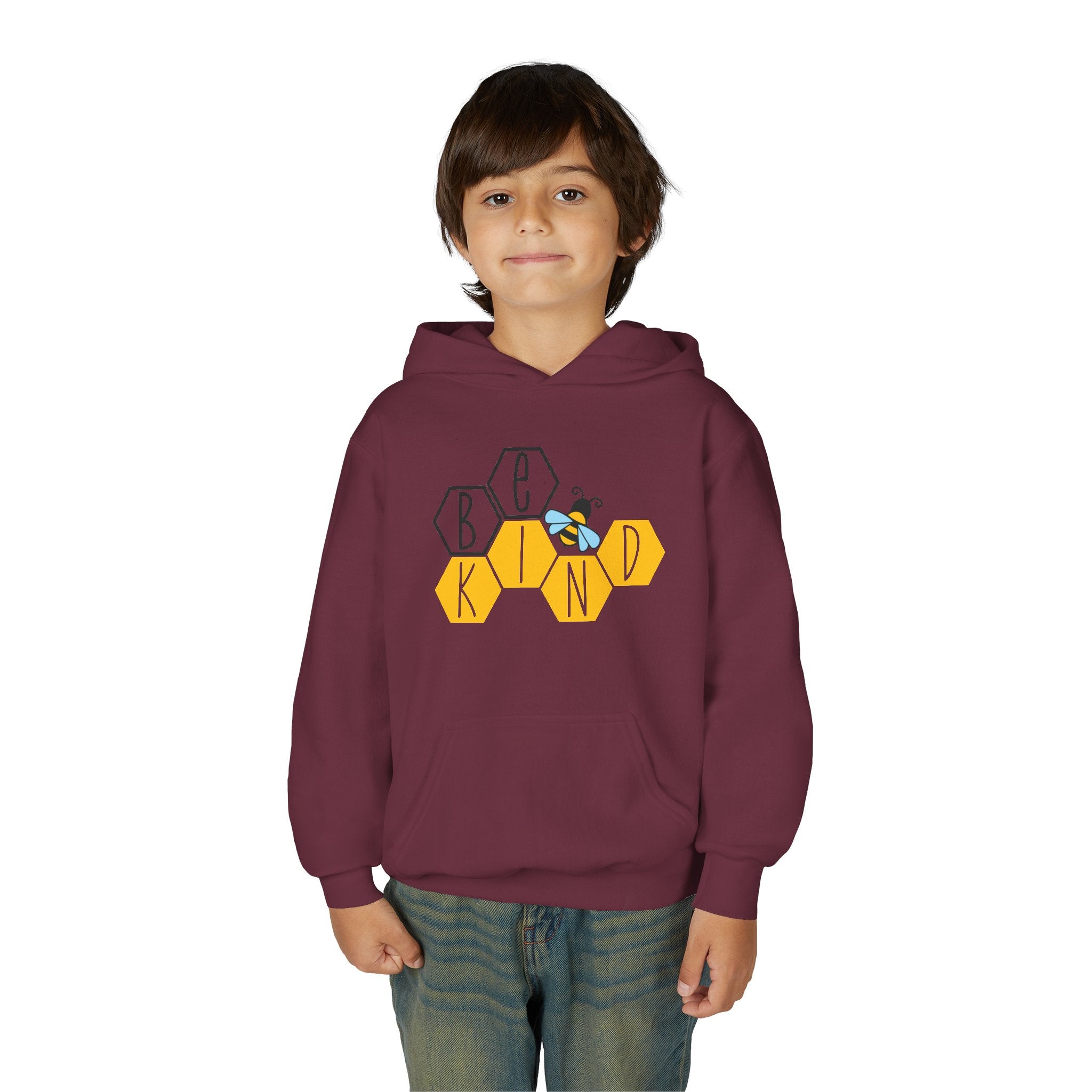 Unisex Kids Hoodie – Bee Kind & Cozy