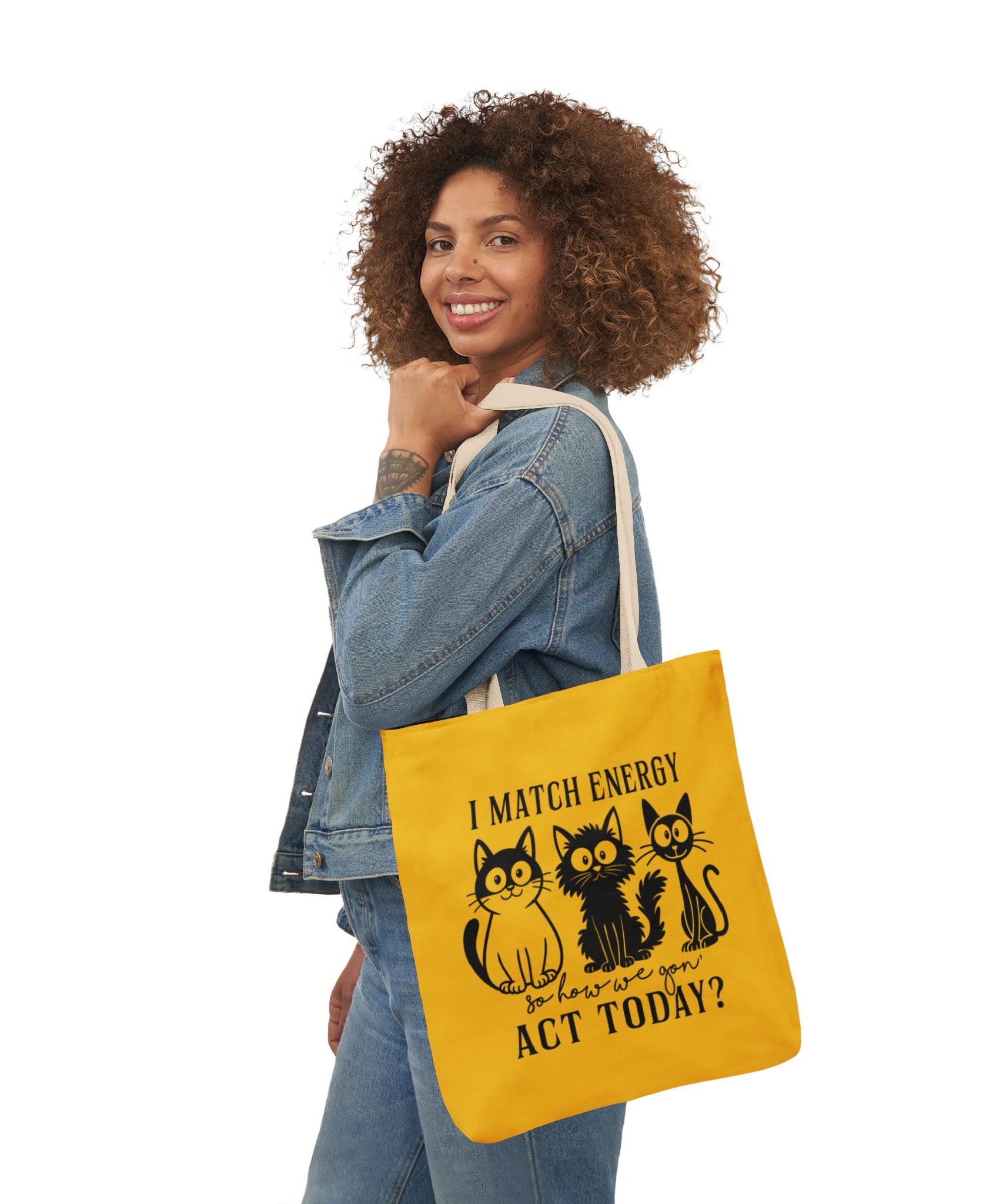 Cute Yellow Canvas Tote – Reusable Bag