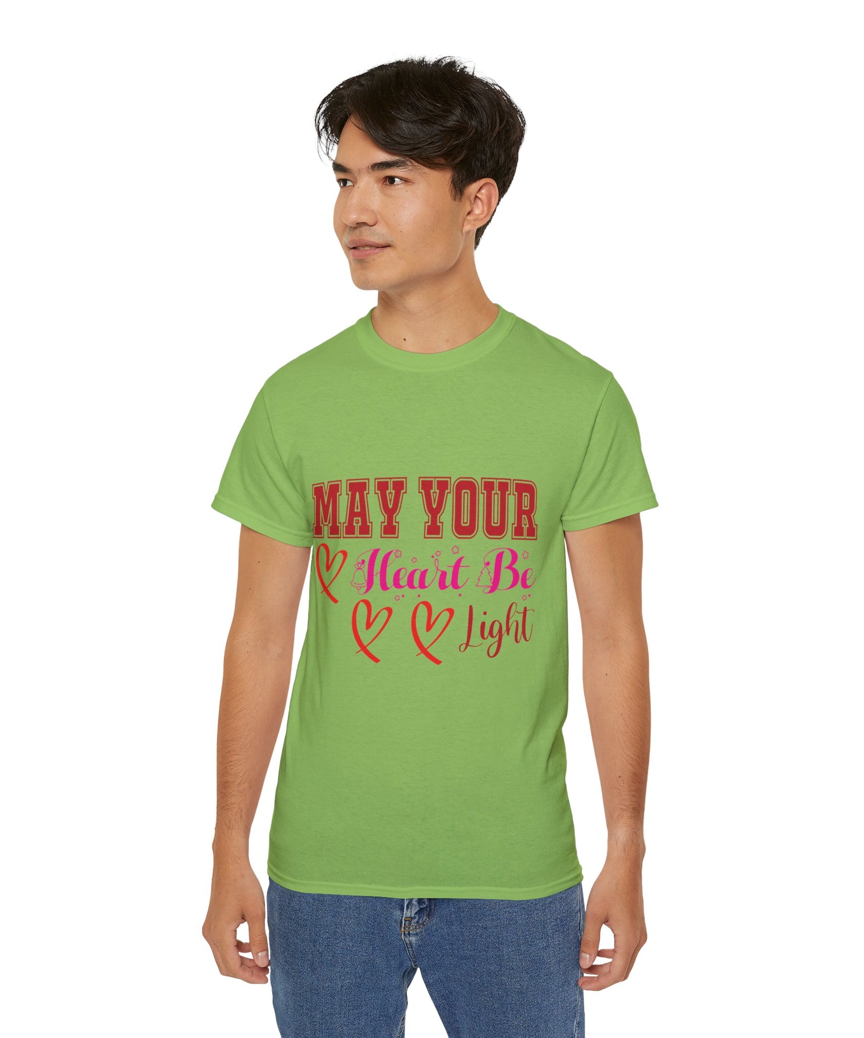 May Your Heart Be Light Christmas T-Shirt | Gallory Hive