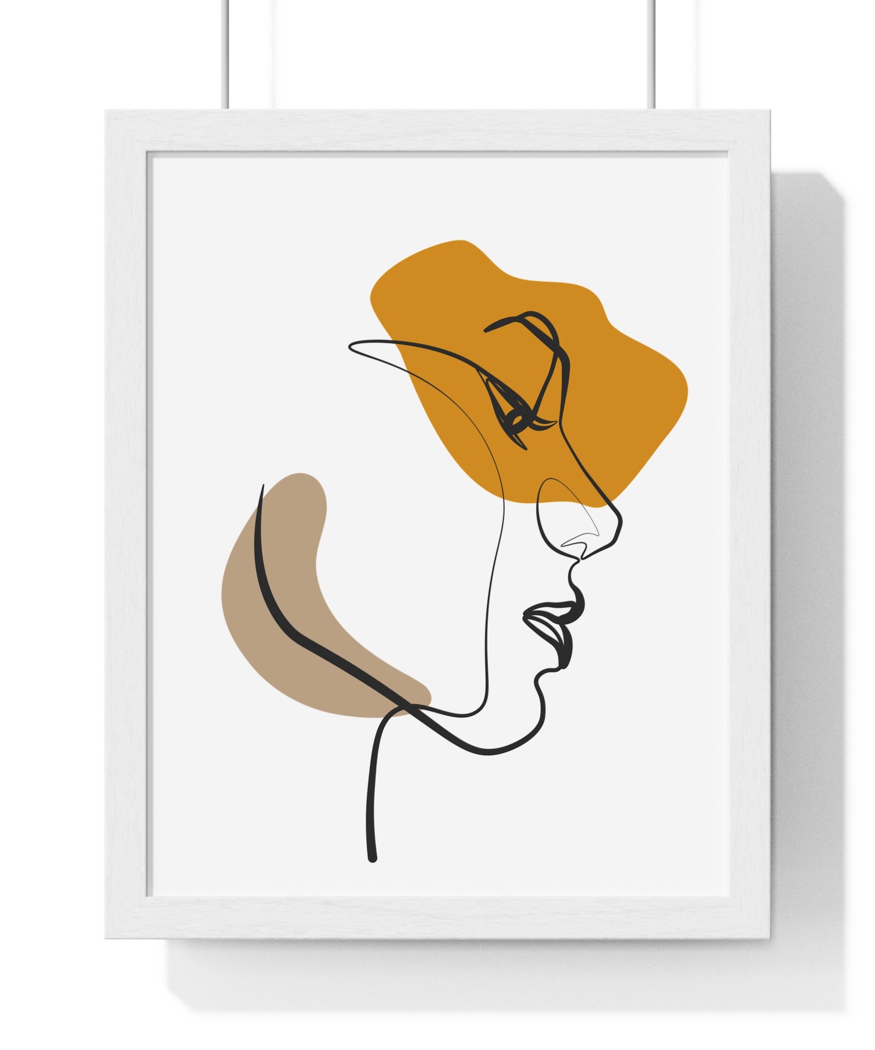Abstract Profile Line Art – Framed Face Print | Gallory Hive